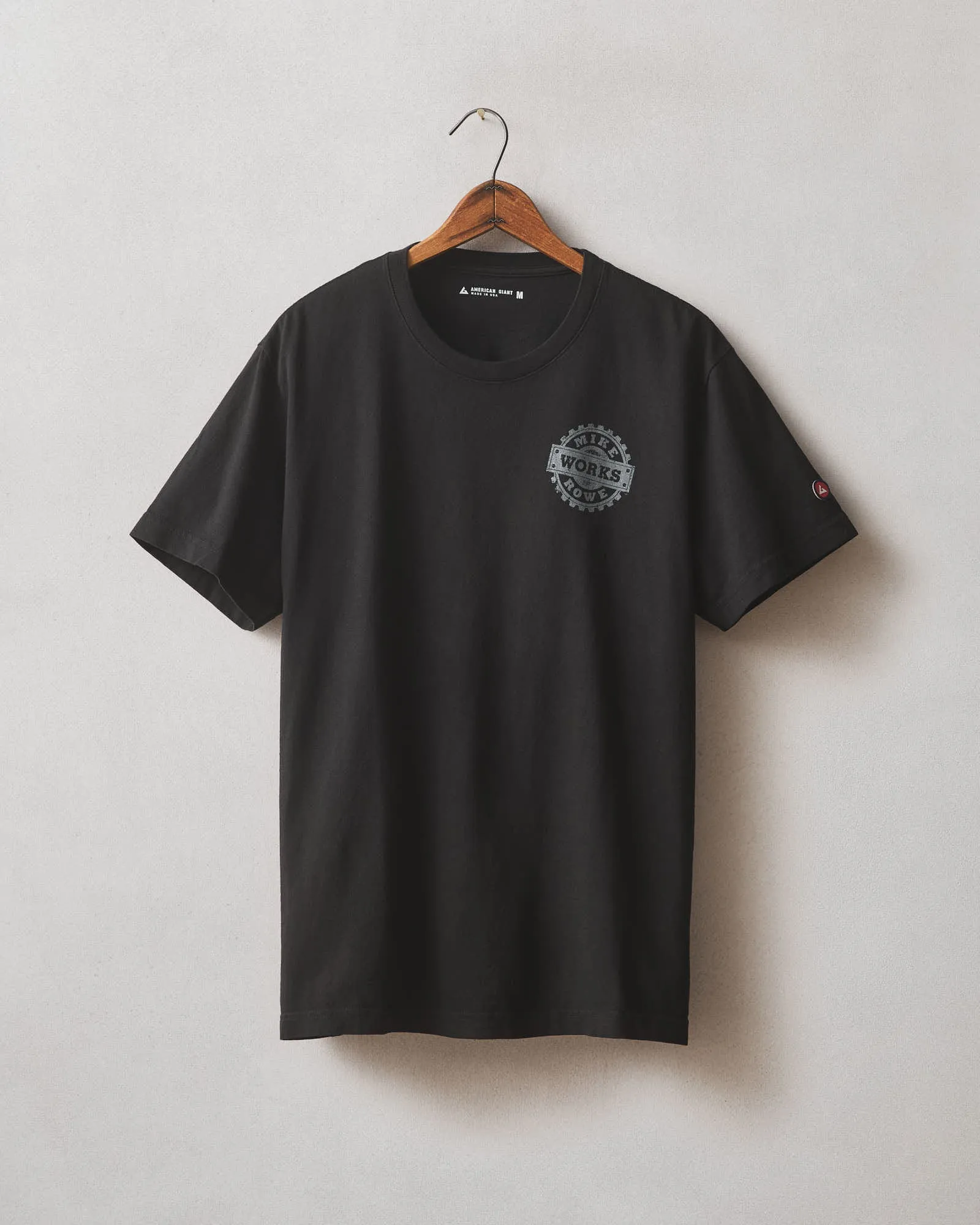 Men's Vintage Crew Tee Mike Rowe - Black sold by American Giant