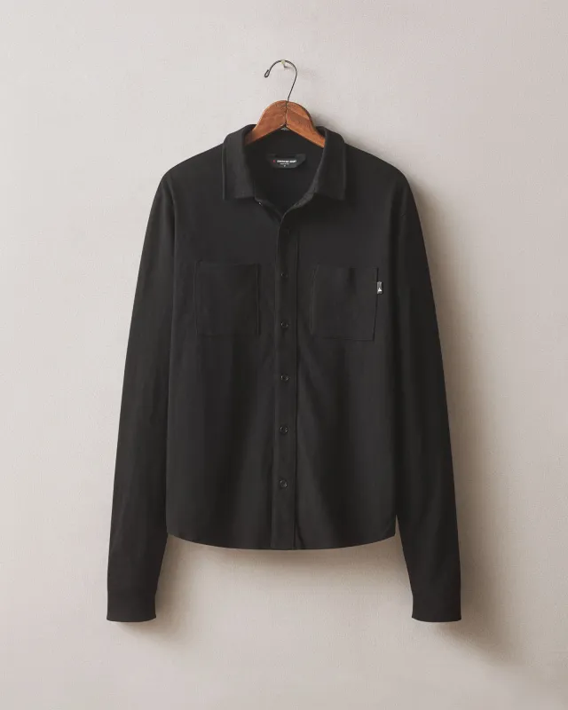 Men's Premium Slub Button Up Long Sleeve - Black sold by American Giant