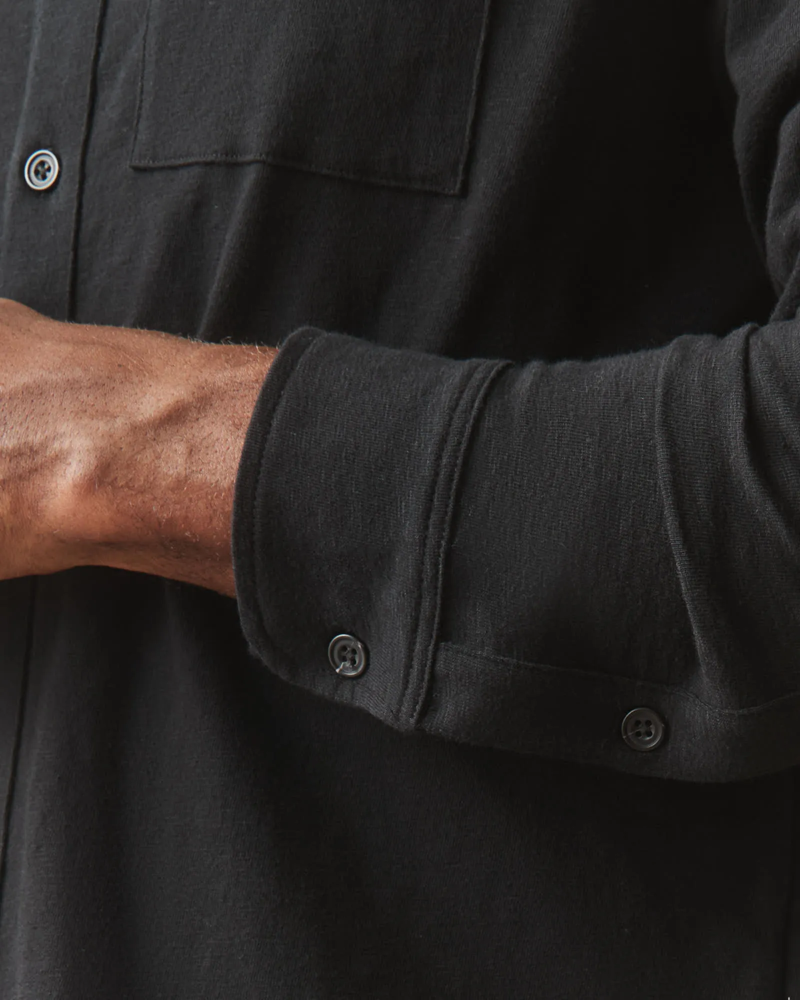 Men's Premium Slub Button Up Long Sleeve - Black sold by American Giant product image thumbnail 5