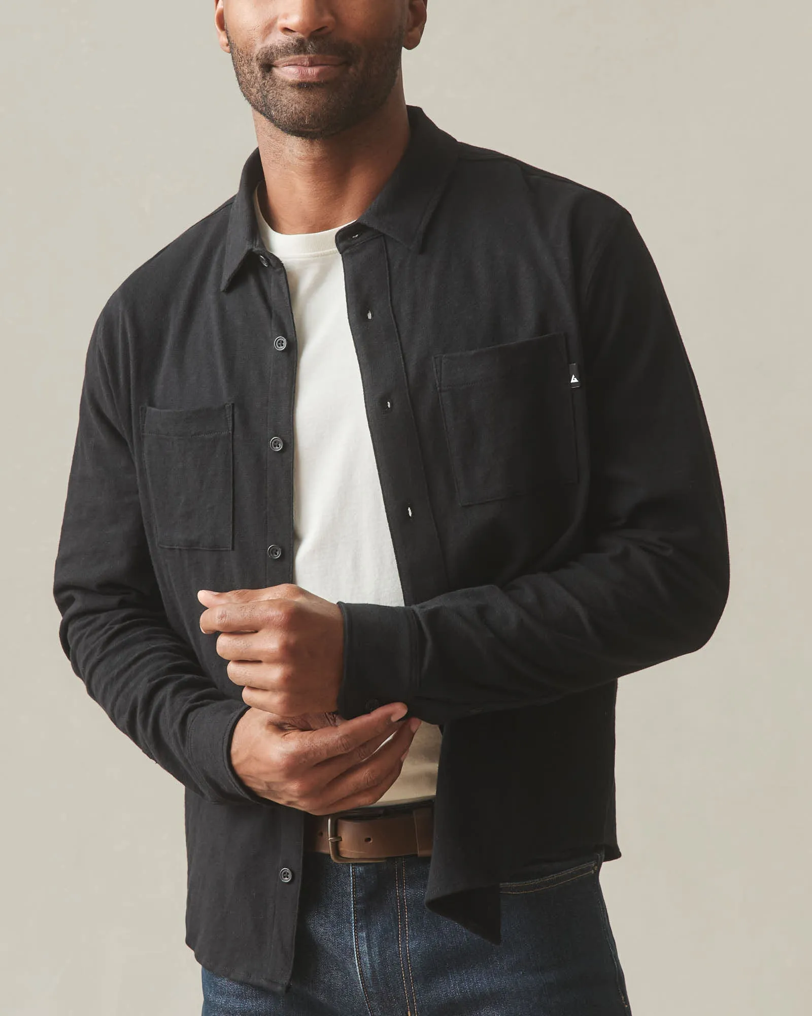 Men's Premium Slub Button Up Long Sleeve - Black sold by American Giant product image thumbnail 3