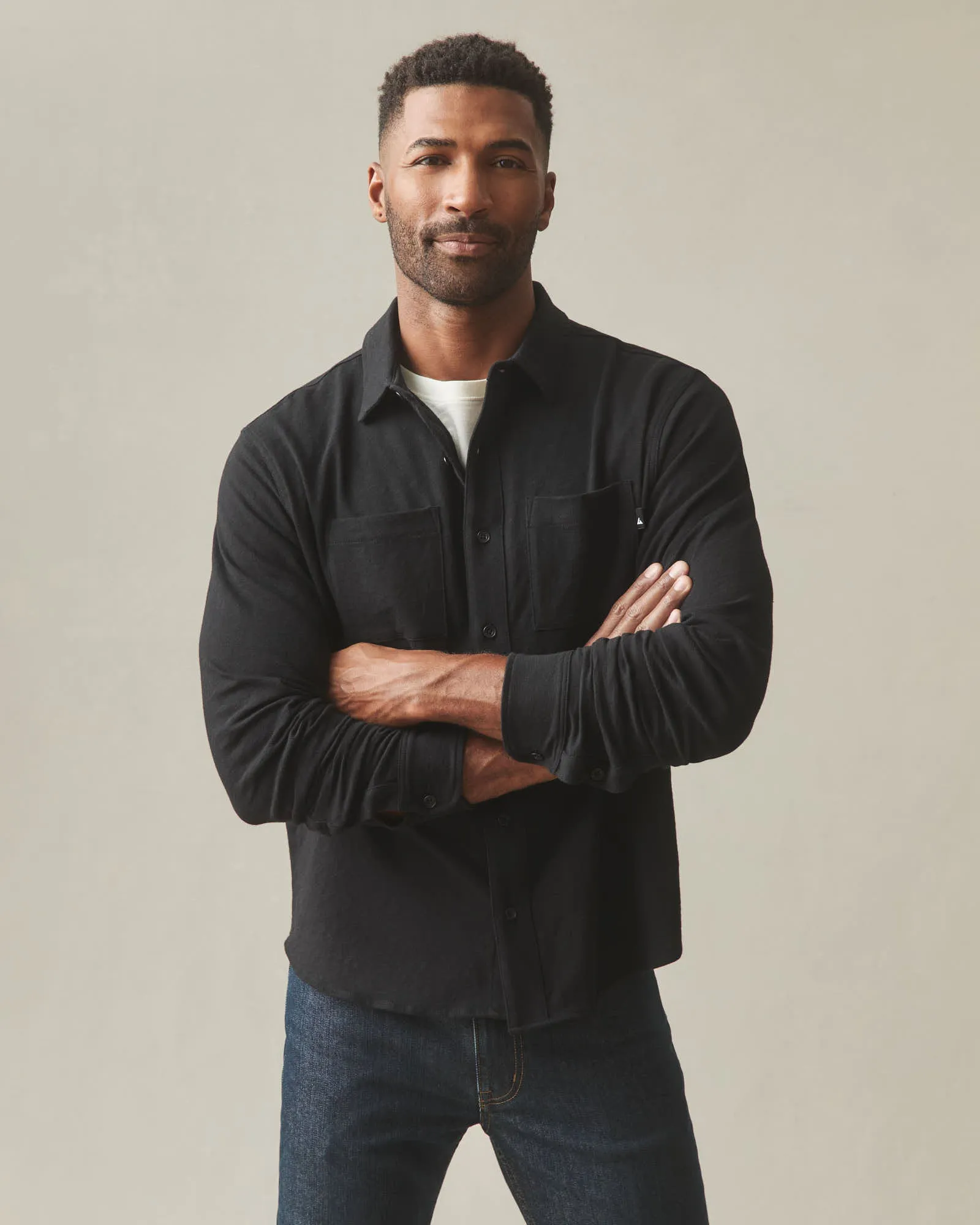 Men's Premium Slub Button Up Long Sleeve - Black sold by American Giant product image thumbnail 2