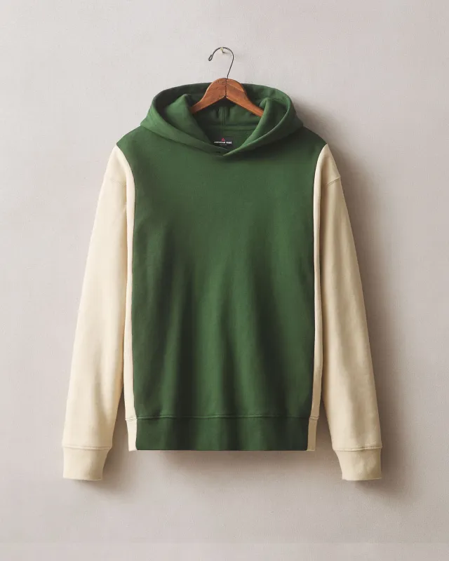 Men's Colorblock Midweight Pullover - Safari Green Moss sold by American Giant