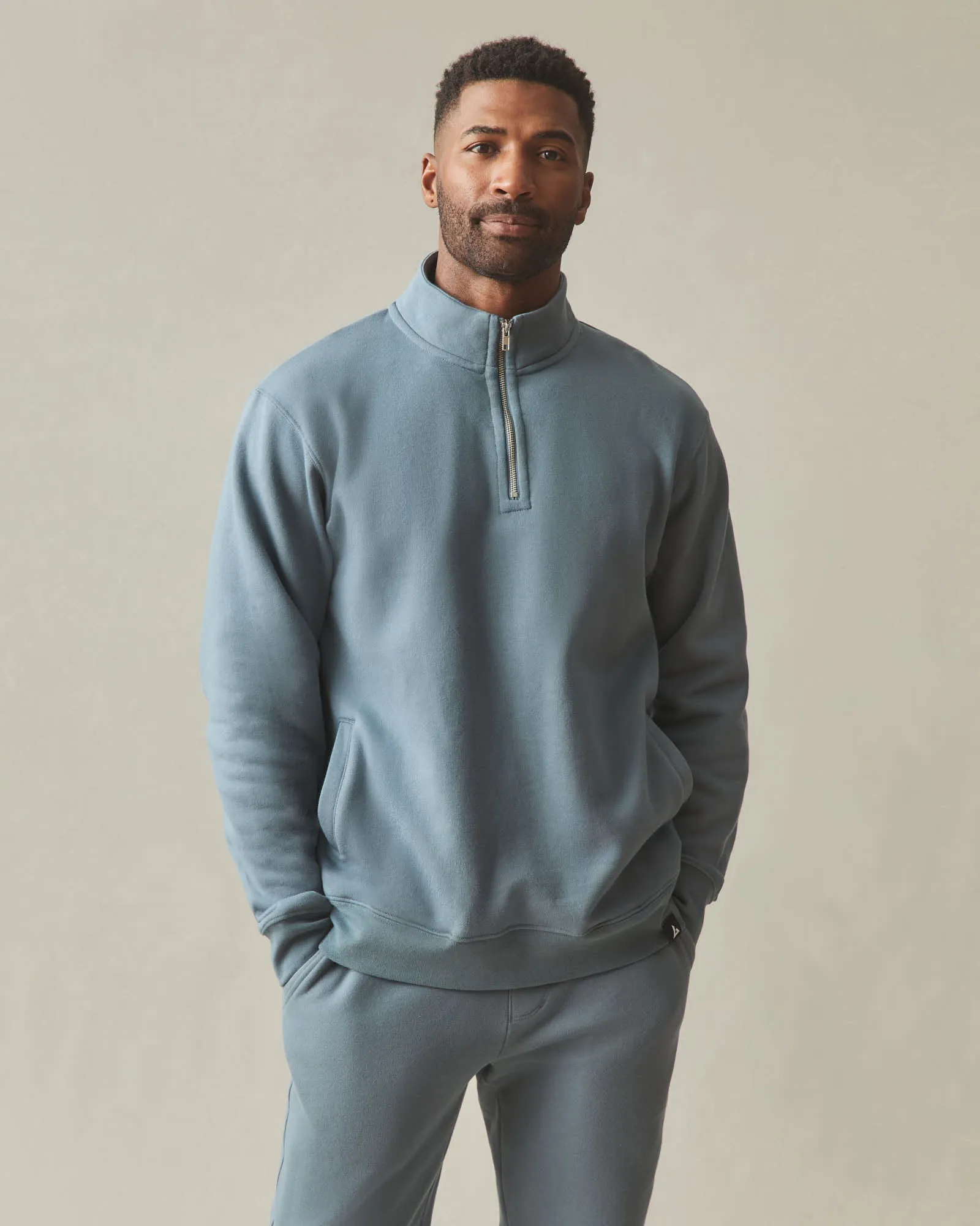 Men's Midweight Half Zip - Stormy Weather sold by American Giant product image thumbnail 2