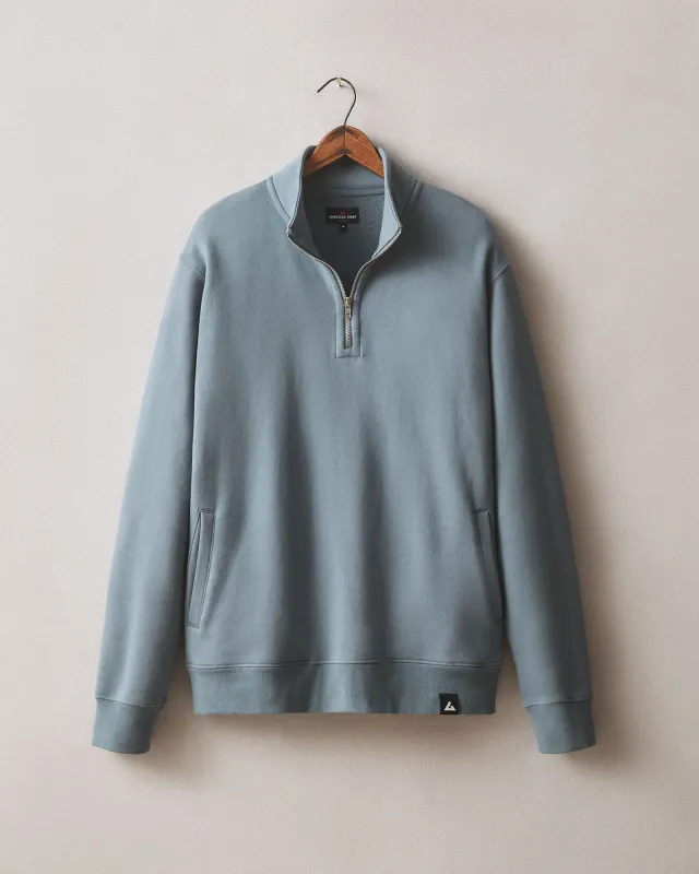 Men's Midweight Half Zip - Stormy Weather sold by American Giant