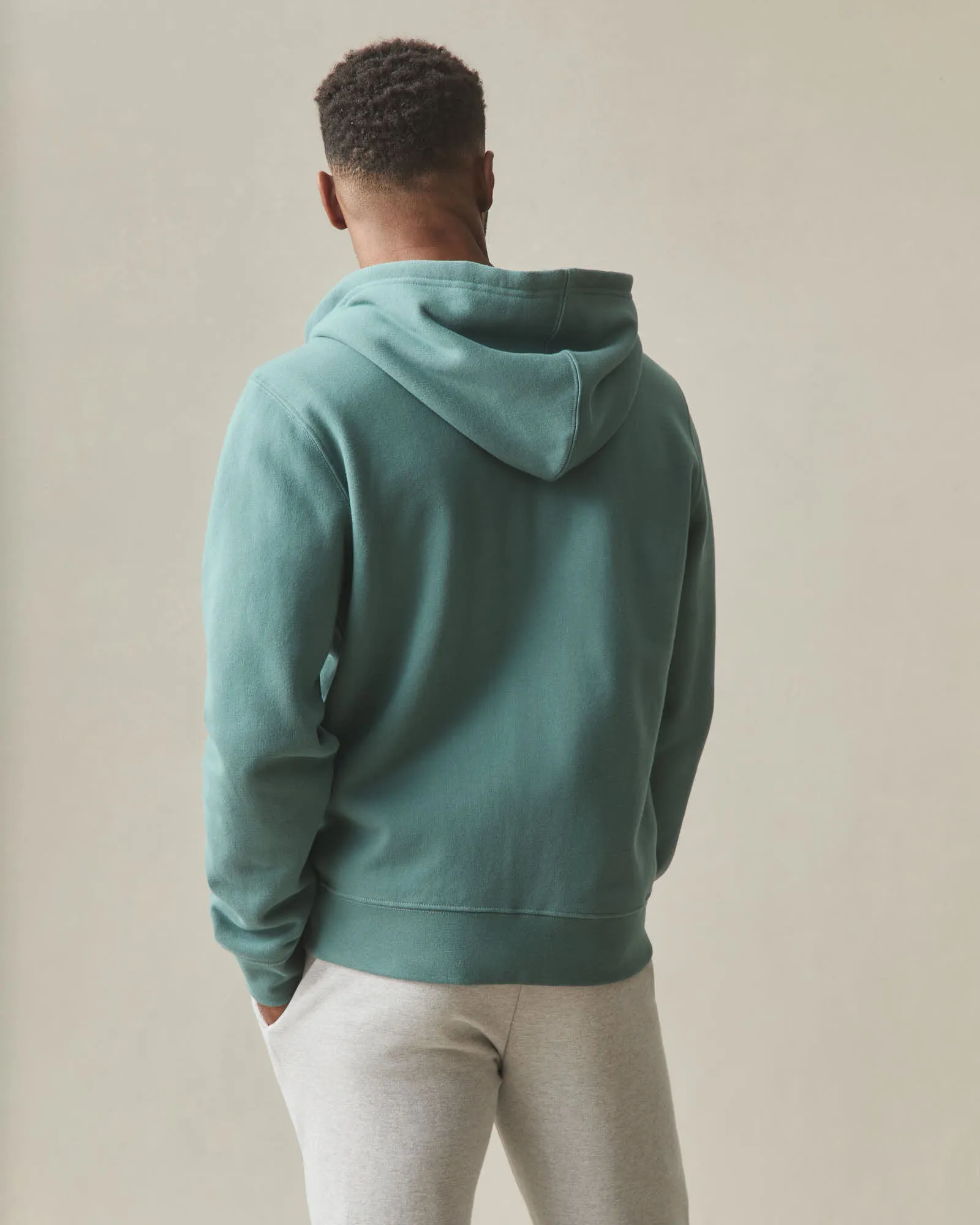 Men's Midweight Full Zip - Silver Pine sold by American Giant product image thumbnail 4