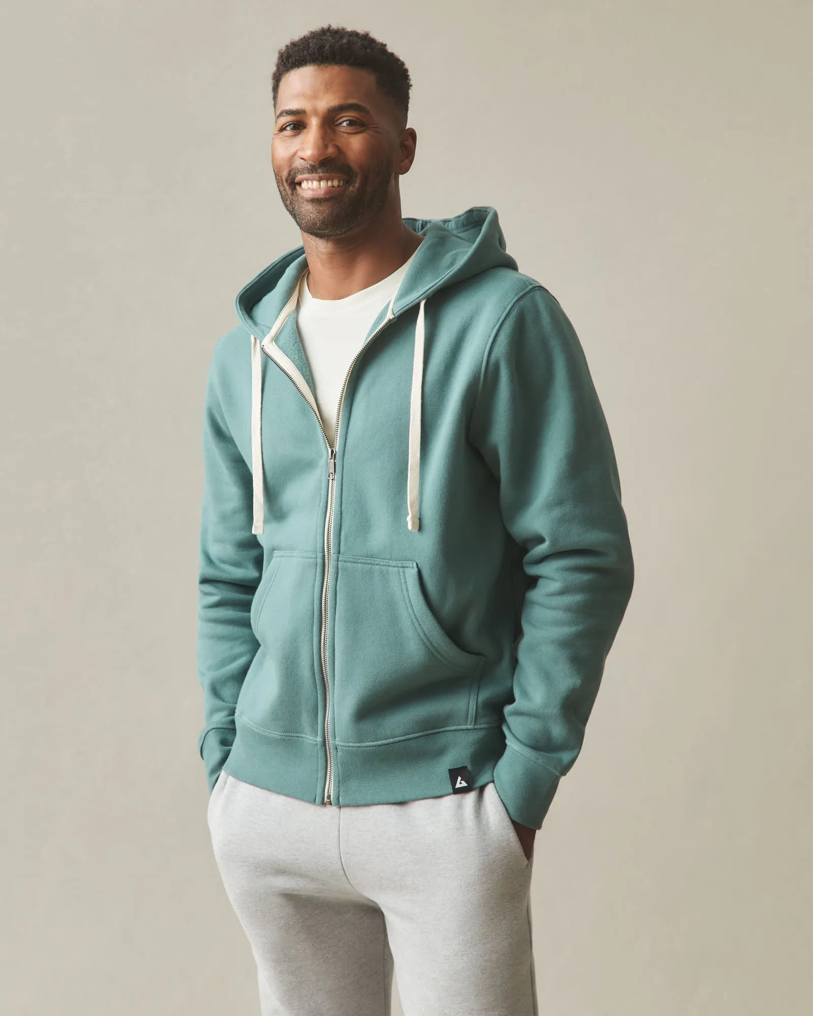 Men's Midweight Full Zip - Silver Pine sold by American Giant product image thumbnail 2