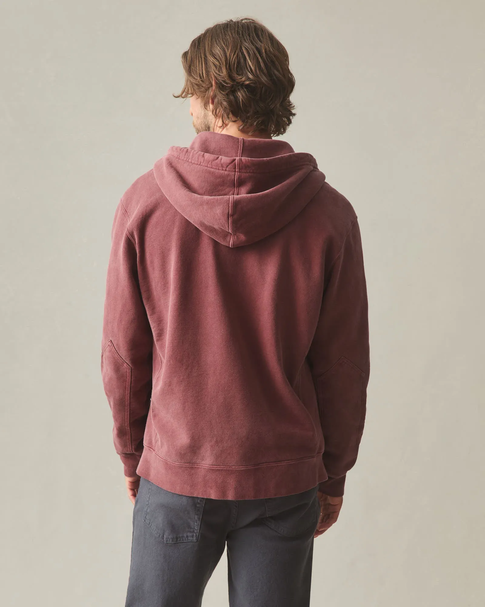 Men's Vintage Wash Relaxed Classic Full Zip - Russet Brown sold by American Giant product image thumbnail 4