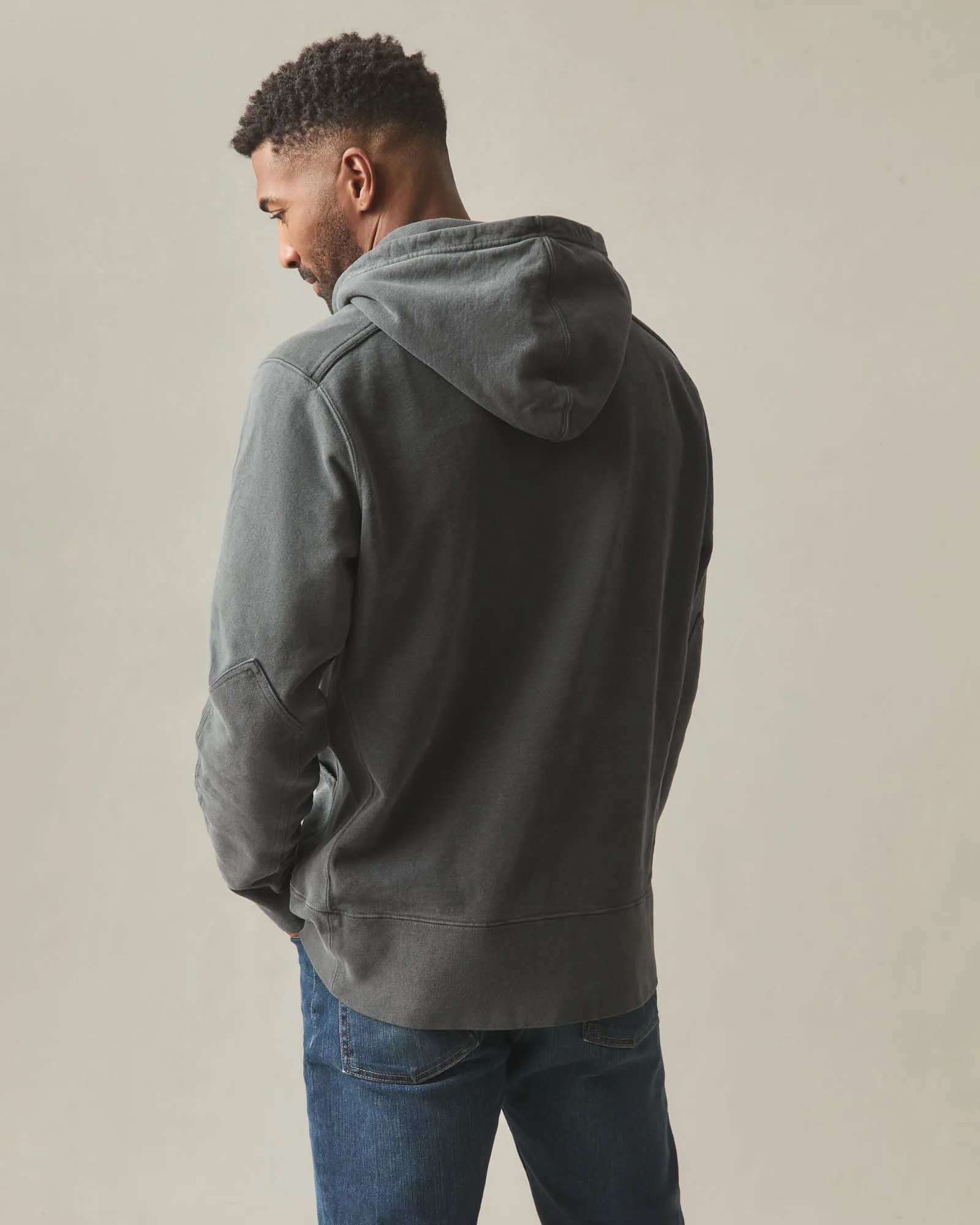 Men's Vintage Wash Classic Pullover - Washed Charcoal sold by American Giant product image thumbnail 5