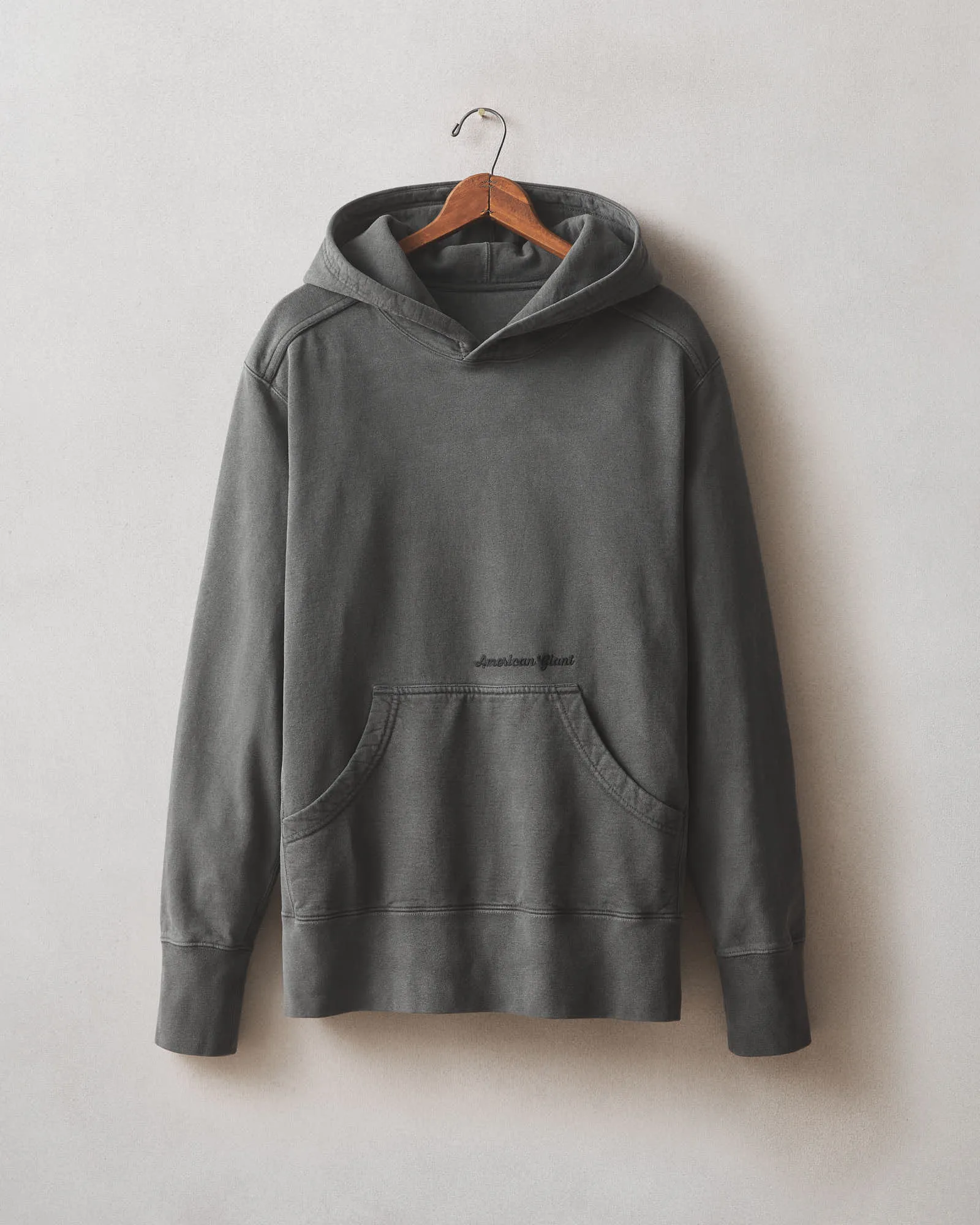 Men's Vintage Wash Classic Pullover - Washed Charcoal sold by American Giant