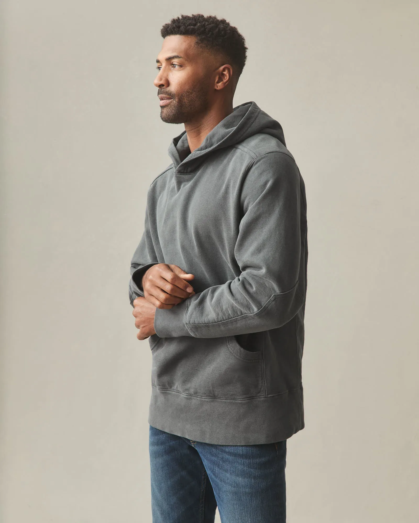 Men's Vintage Wash Classic Pullover - Washed Charcoal sold by American Giant product image thumbnail 4