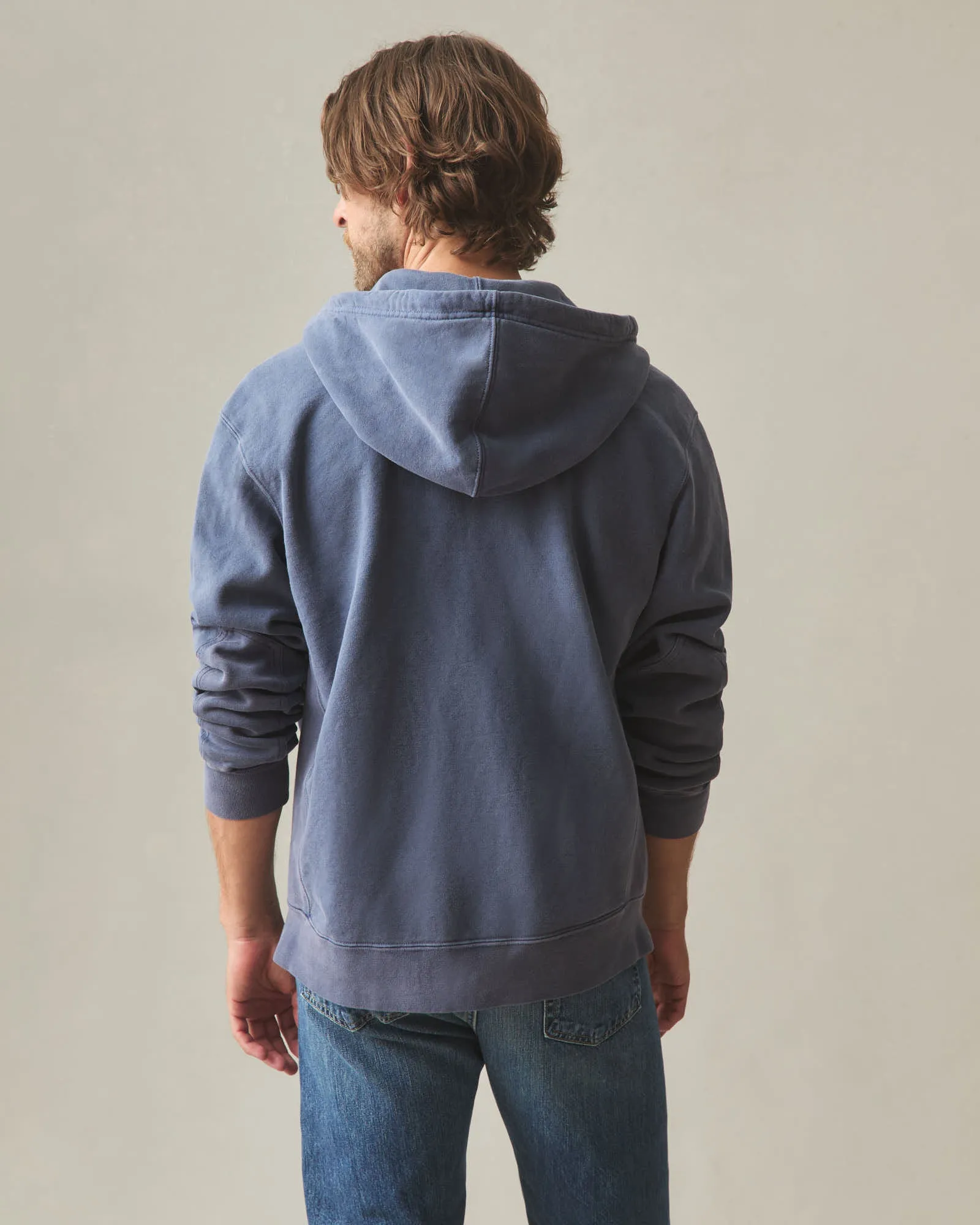 Men's Vintage Wash Relaxed Classic Full Zip - Washed True Navy sold by American Giant product image thumbnail 4