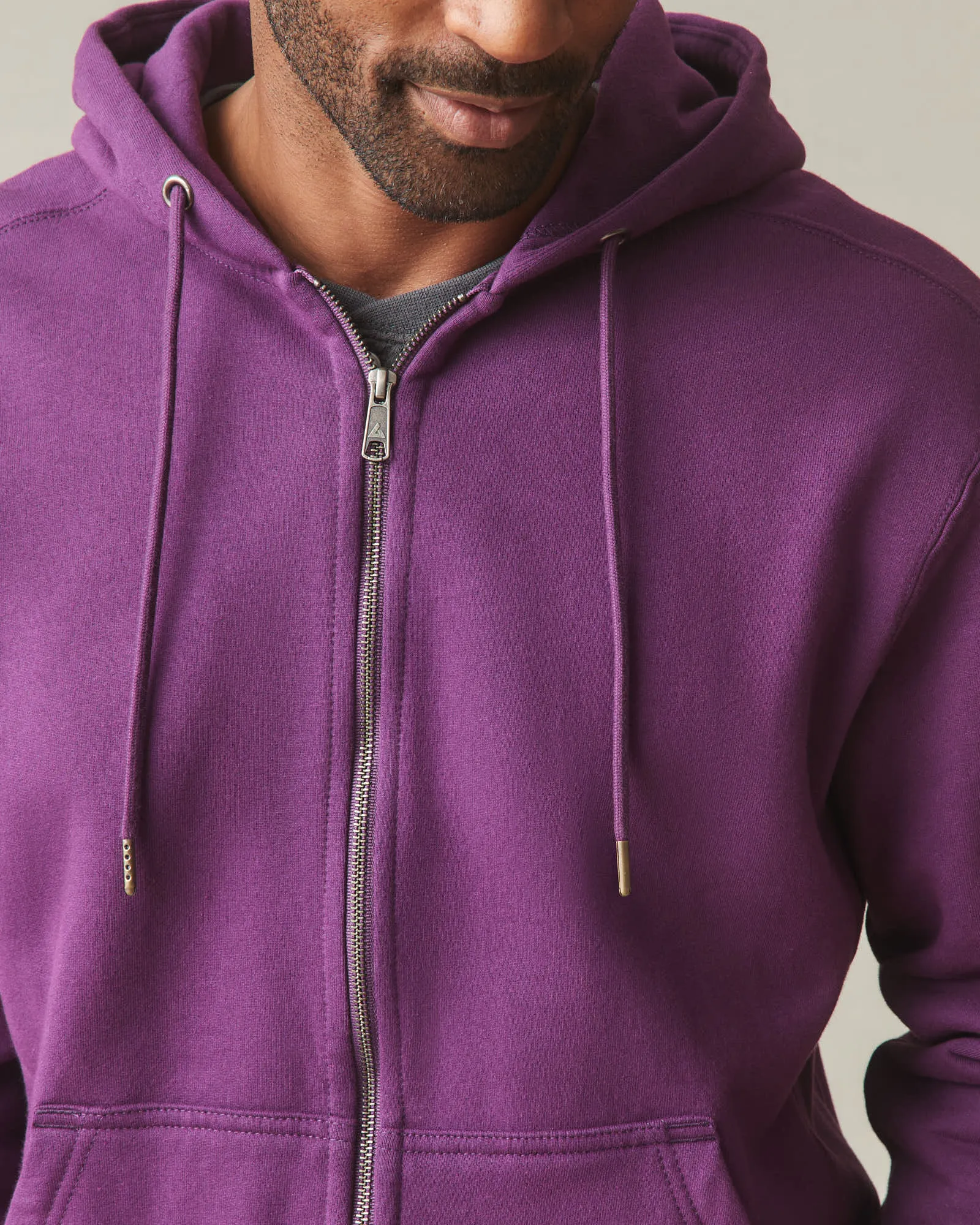 Men's Relaxed Classic Full Zip - Italian Plum sold by American Giant product image thumbnail 5