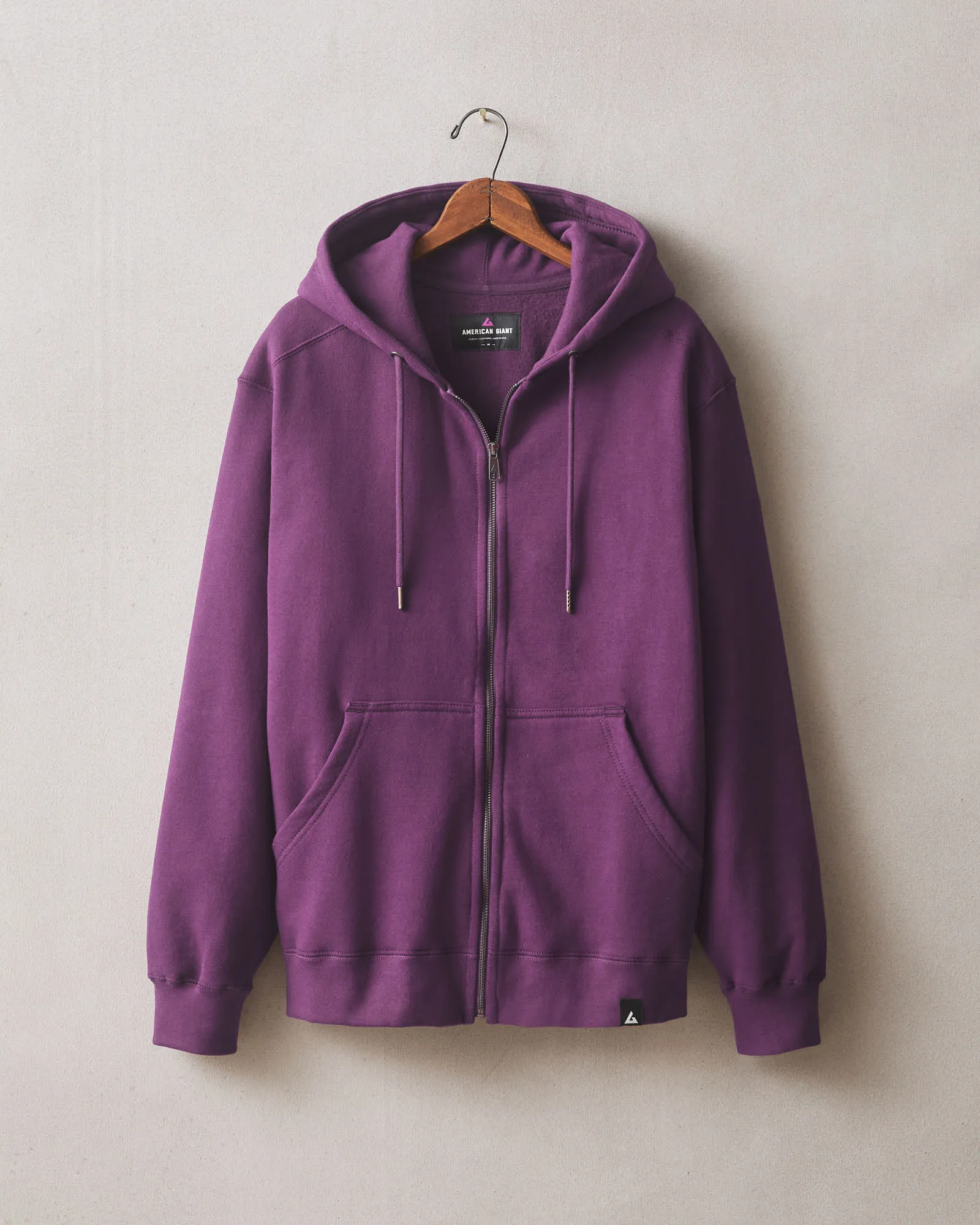 Men's Relaxed Classic Full Zip - Italian Plum sold by American Giant