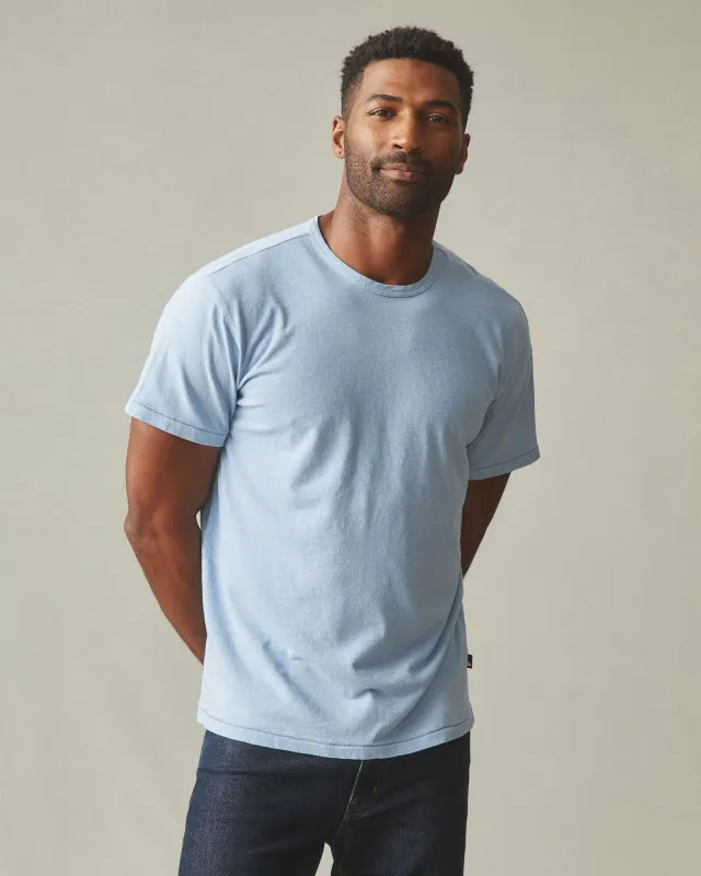 Men's Hemp Jersey Crew Tee - Powder Blue sold by American Giant