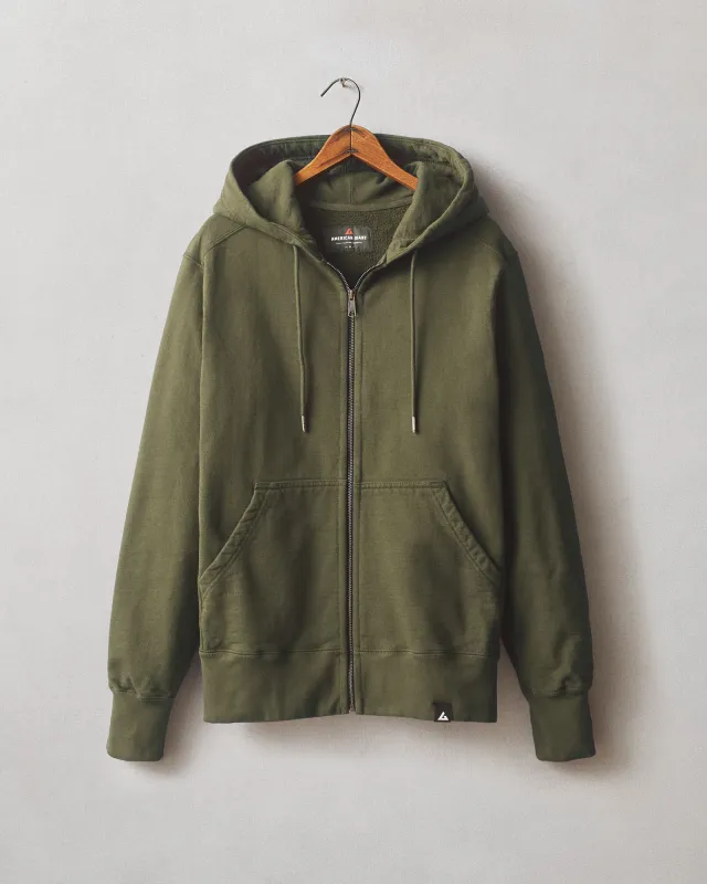 Men's Classic Full Zip - Olive sold by American Giant