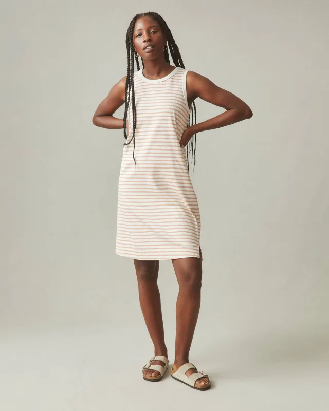 Women's Muscle Tee Dress - Cork Stripe sold by American Giant