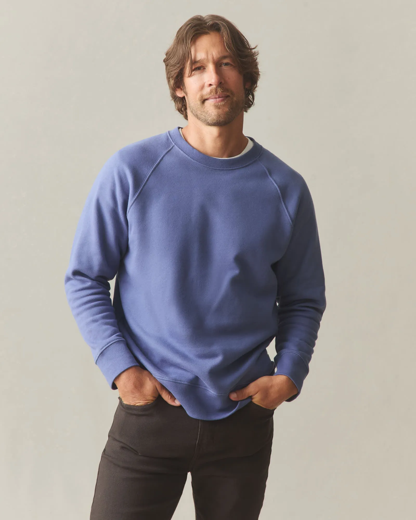 Men's Midweight Crewneck - Coastal Fjord sold by American Giant