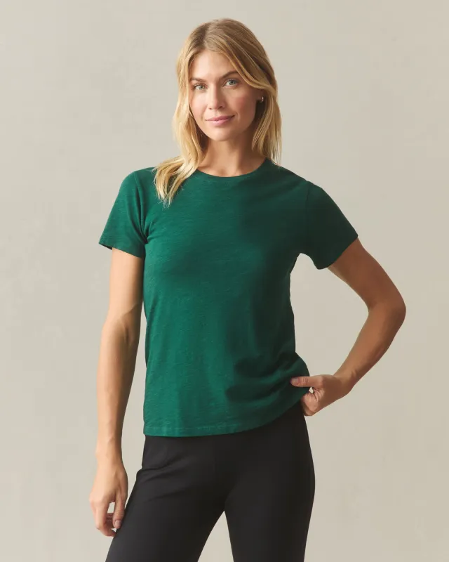 Women's Premium Slub Crew Tee - Botanical Garden sold by American Giant