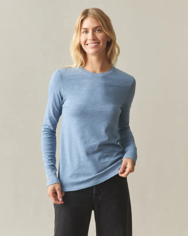 Women's Premium Slub Crew Tee Long Sleeve - Infinity sold by American Giant