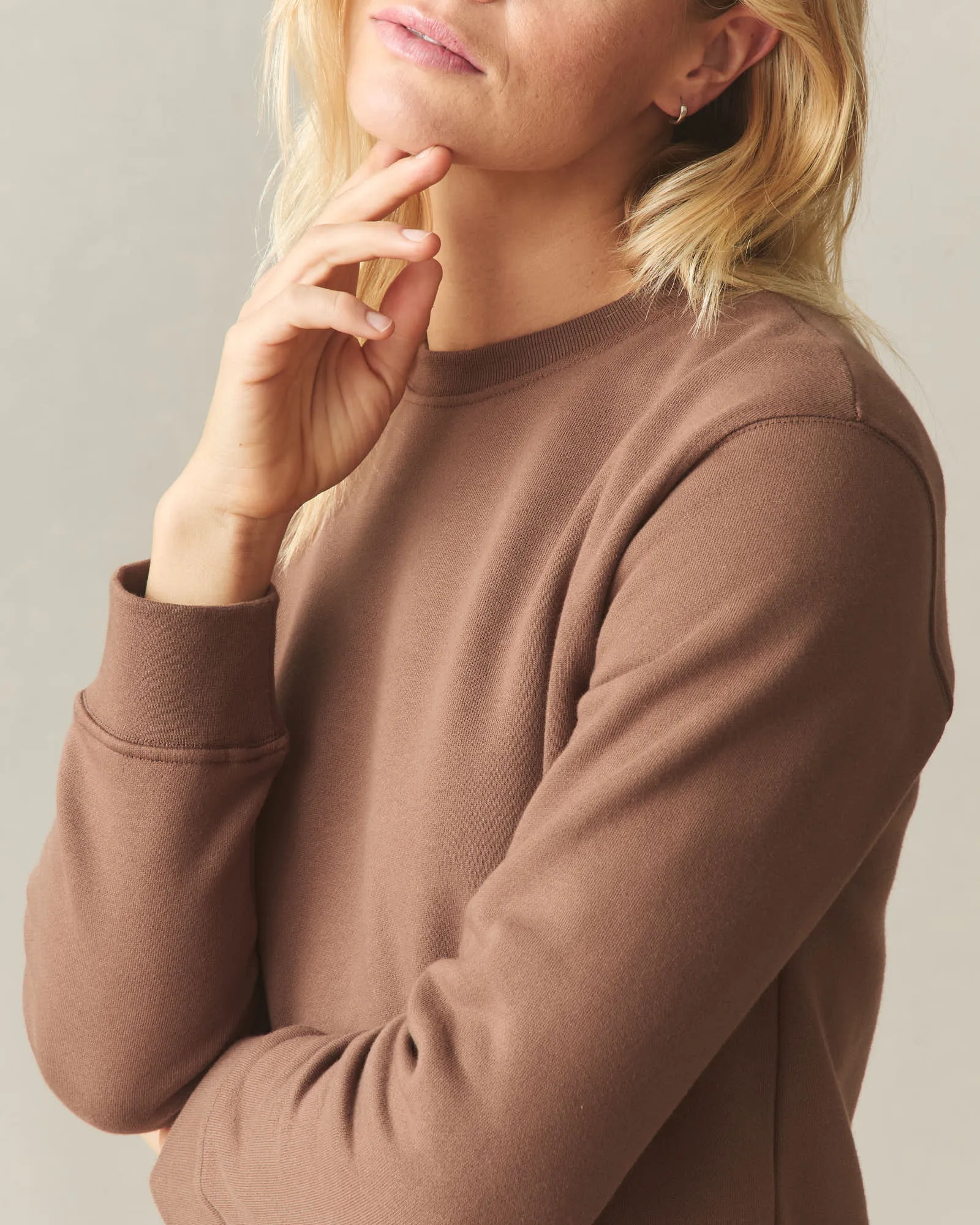 Women's Midweight Crewneck - Soft Silt sold by American Giant product image thumbnail 5