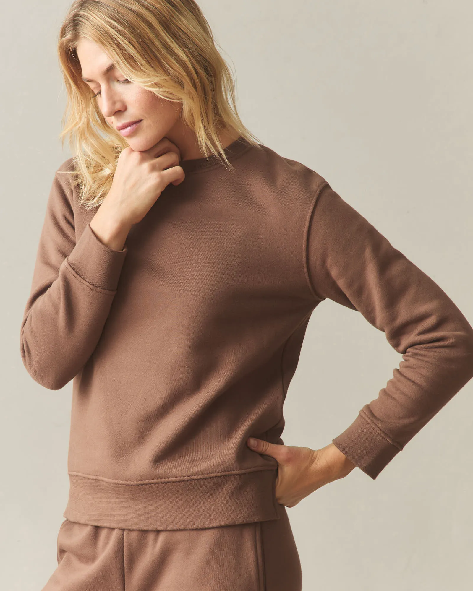 Women's Midweight Crewneck - Soft Silt sold by American Giant product image thumbnail 2