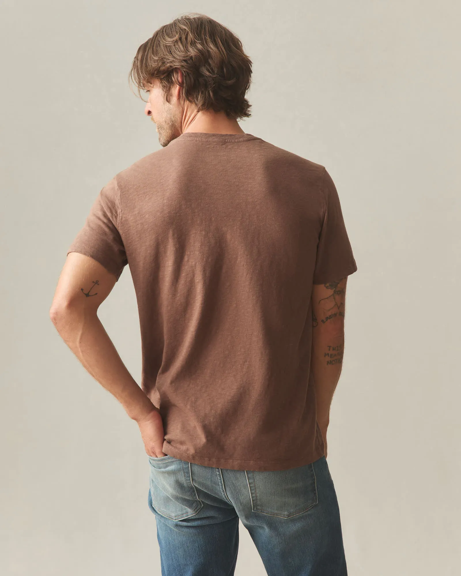 Men's Premium Slub V-Neck Tee - Soft Silt sold by American Giant product image thumbnail 3