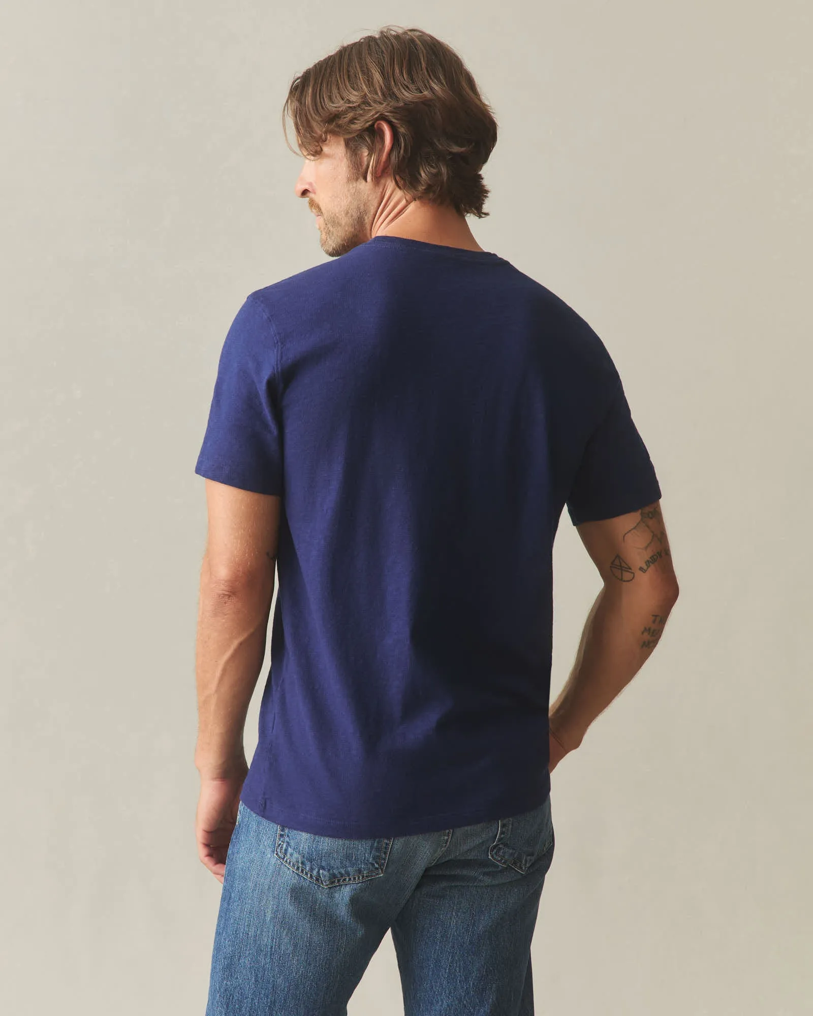 Men's Premium Slub V-Neck Tee - Blueprint sold by American Giant product image thumbnail 3
