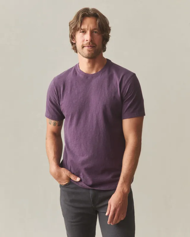 Men's Premium Slub Crew Tee - Blackberry Wine sold by American Giant