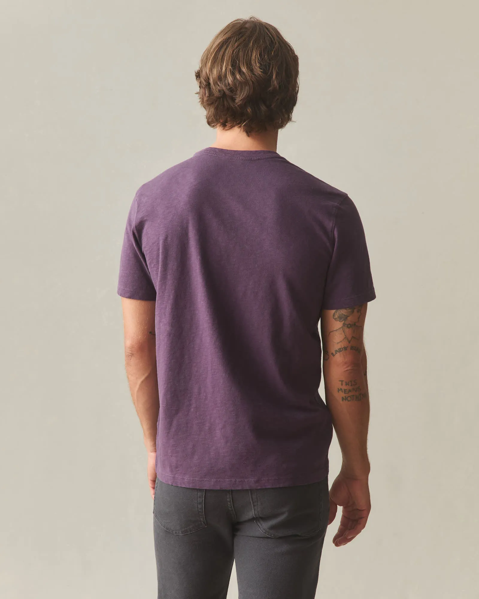 Men's Premium Slub Crew Tee - Blackberry Wine sold by American Giant product image thumbnail 2