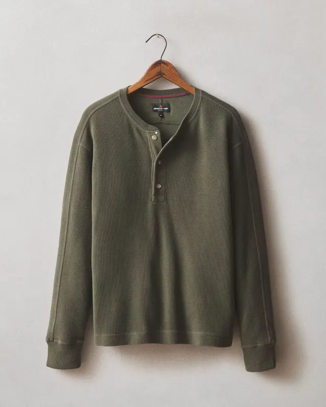 Men's French Rib Henley - Loden sold by American Giant