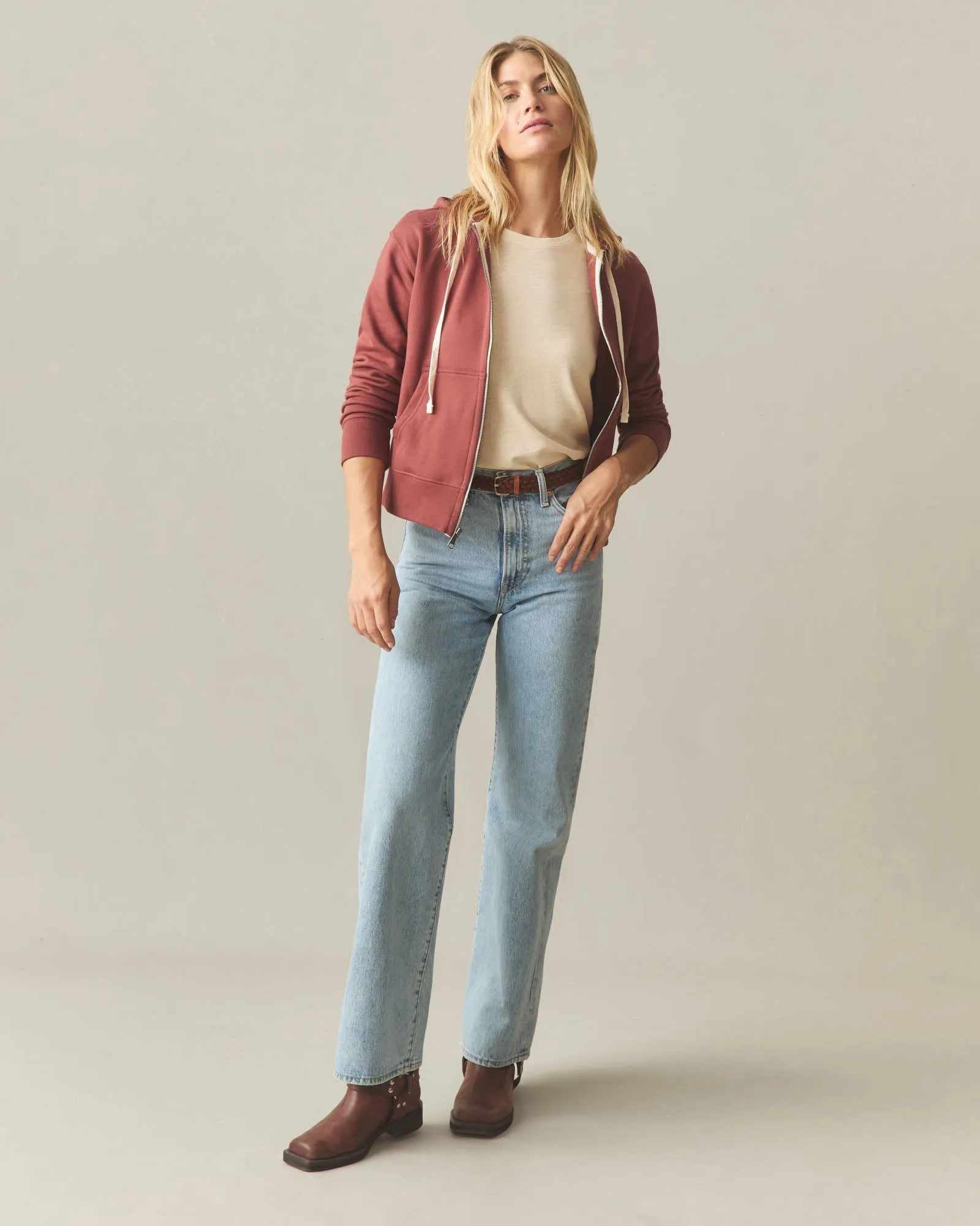 Women's Midweight Full Zip - Spiced Apple sold by American Giant product image thumbnail 5