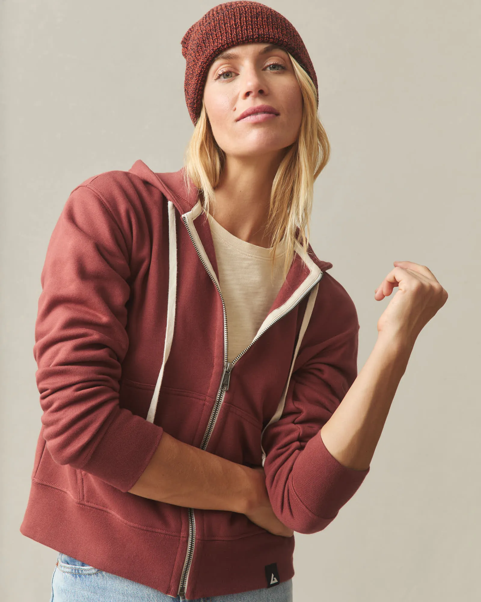 Women's Midweight Full Zip - Spiced Apple sold by American Giant product image thumbnail 3