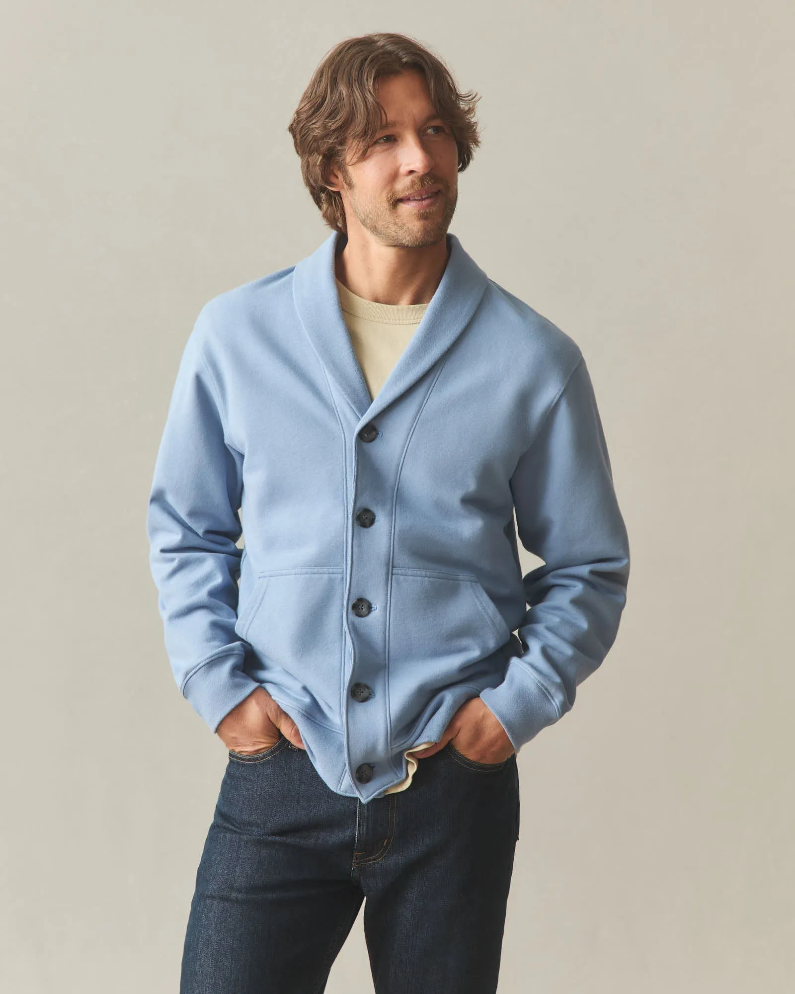 Men's Shawl Collar Cardigan - Infinity sold by American Giant product image thumbnail 2