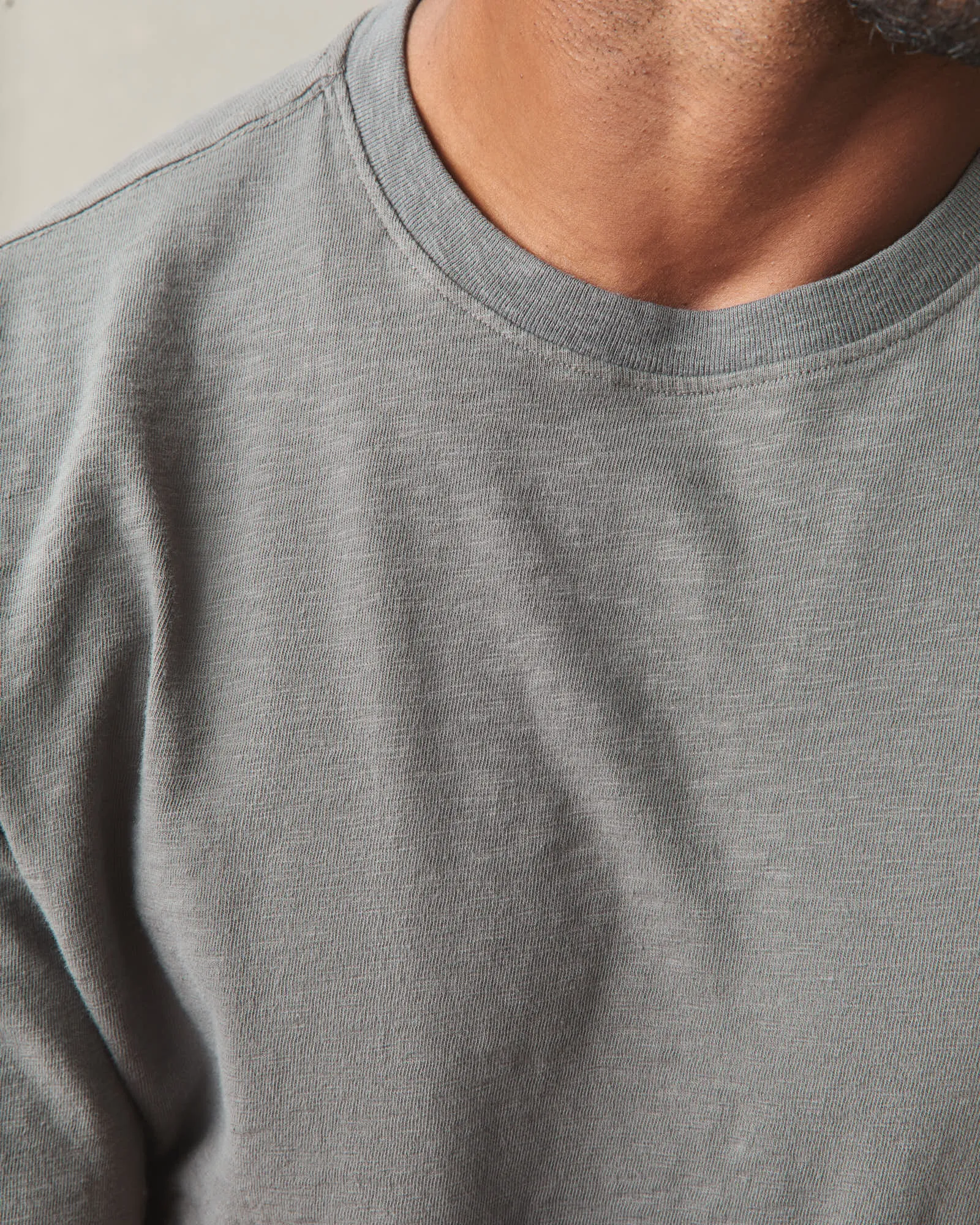 Men's Premium Slub Crew Tee Long Sleeve - Thunderstorm sold by American Giant product image thumbnail 5