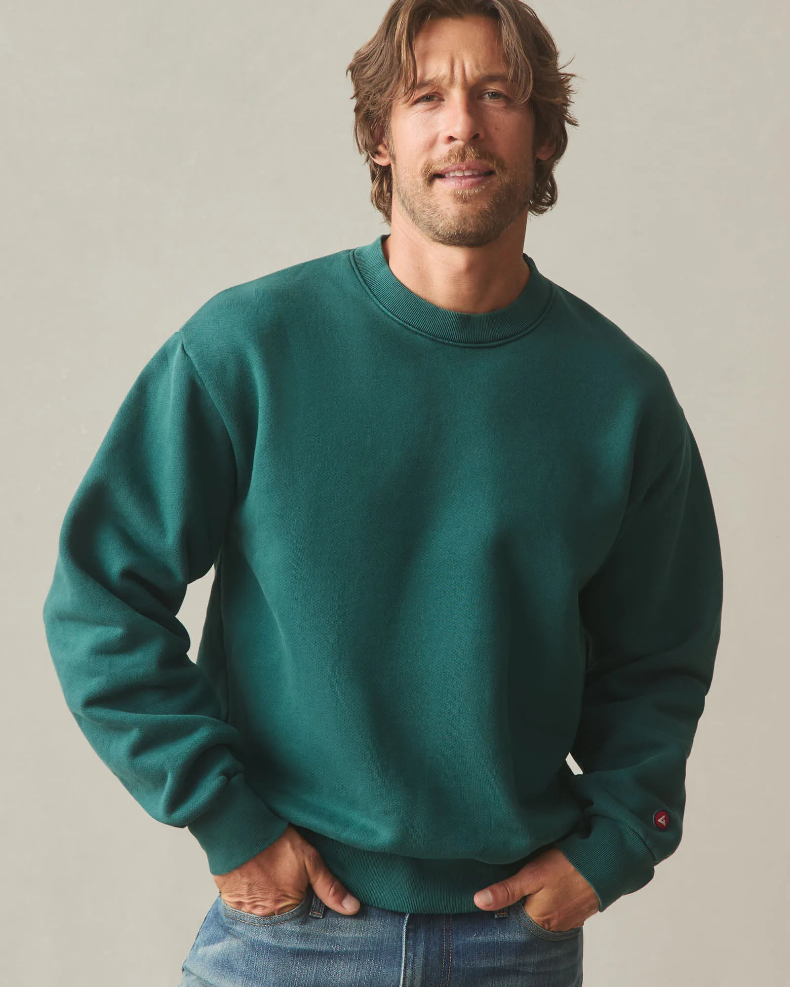 Unisex American Vintage Crew Sweatshirt - Washed Botanical Garden sold by American Giant product image thumbnail 2