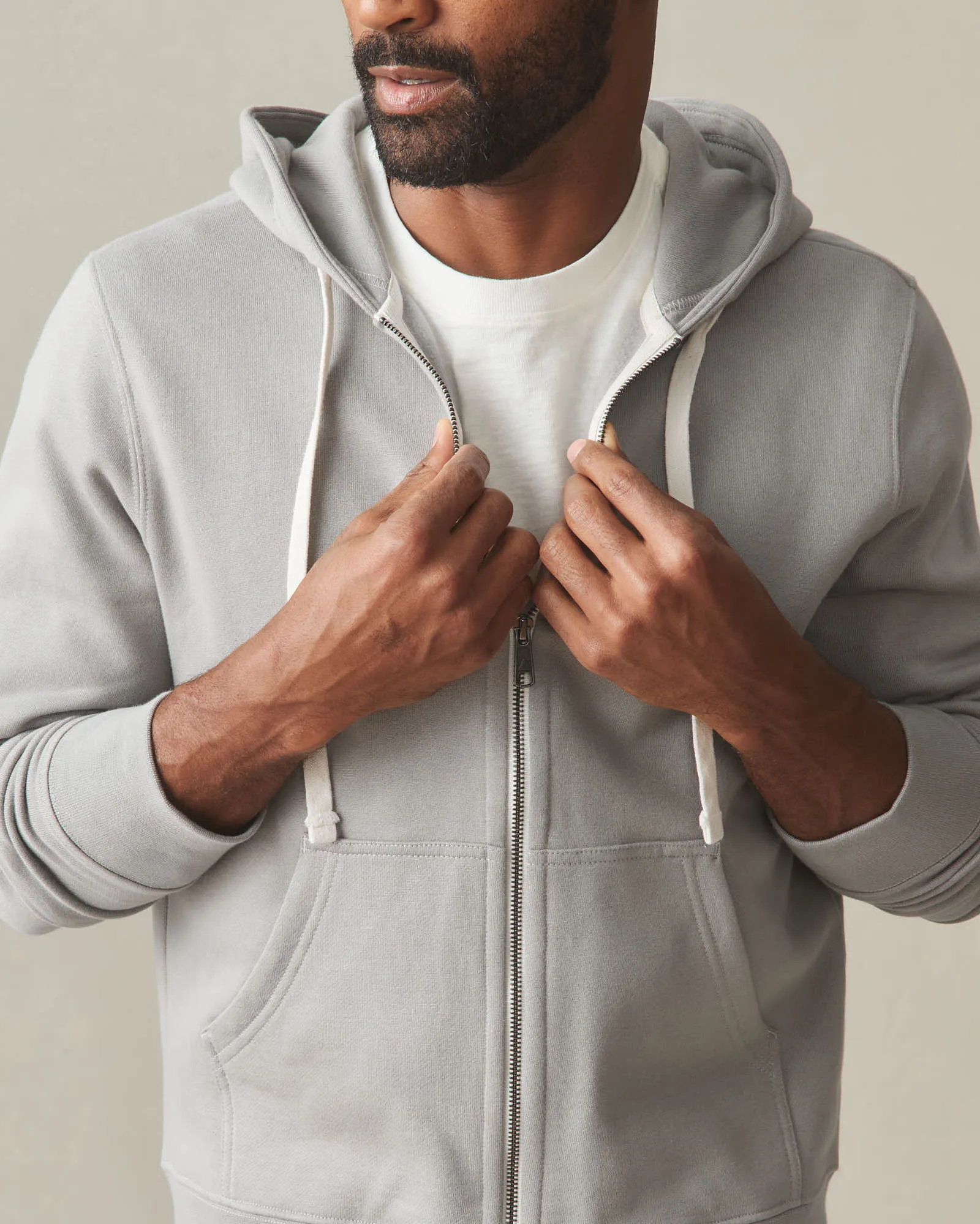 Men's Midweight Full Zip - Sharkskin sold by American Giant product image thumbnail 4