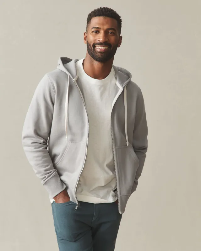 Men's Midweight Full Zip - Sharkskin sold by American Giant