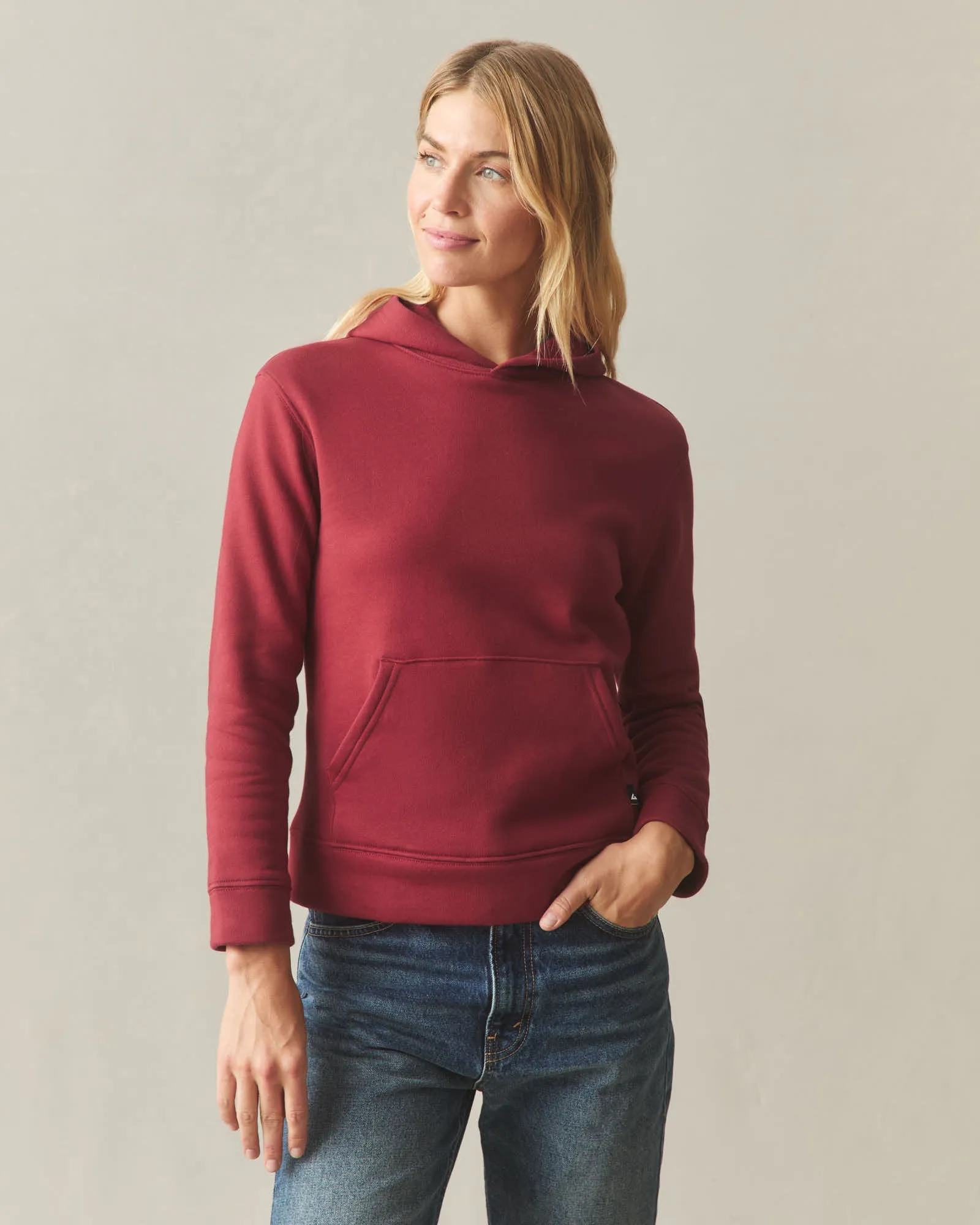 Women's Midweight Pullover - Sundried Tomato sold by American Giant product image thumbnail 2