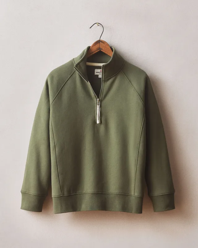Women's Midweight Half Zip - Loden sold by American Giant