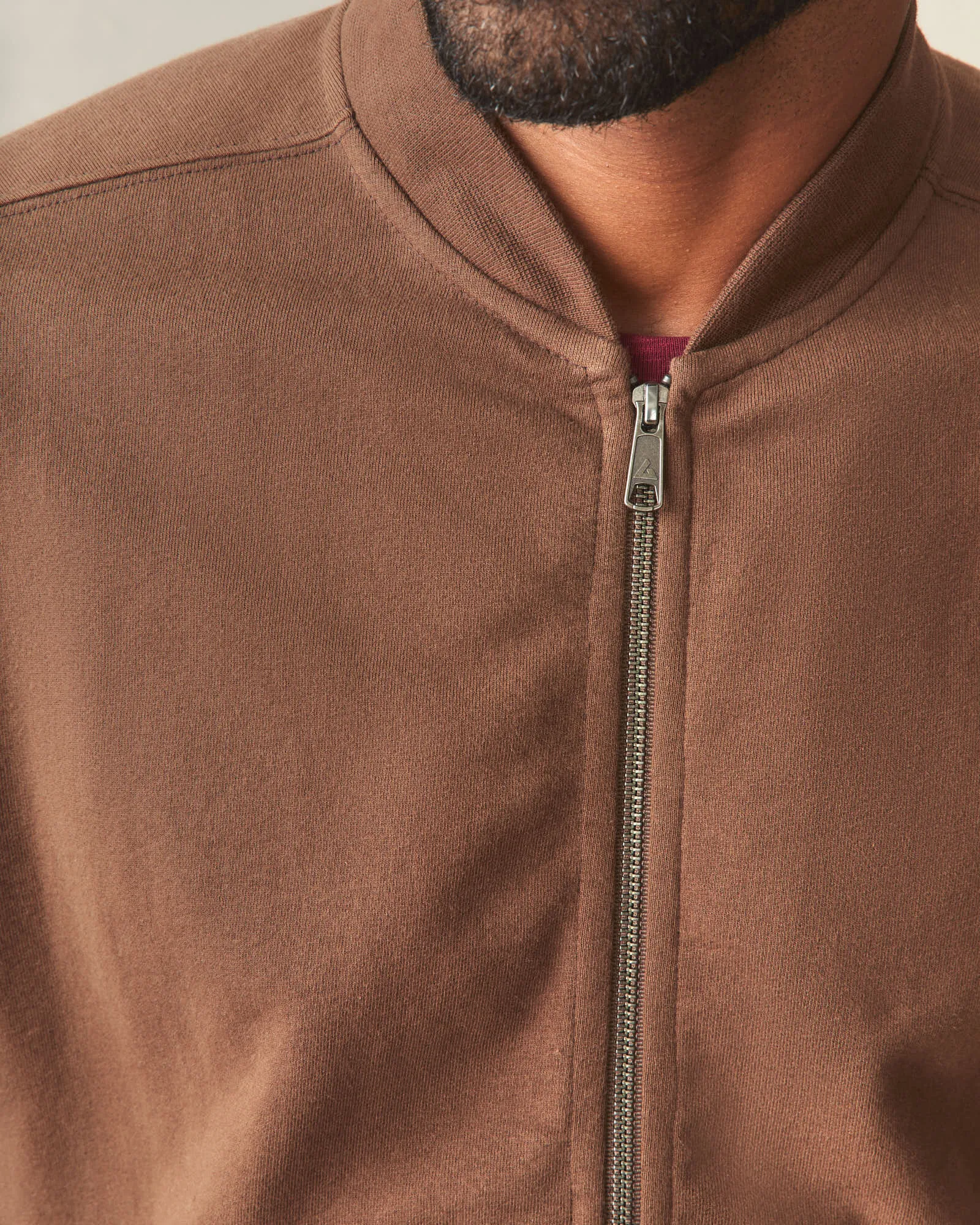 Men's Fleece Bomber Jacket - Cocoa sold by American Giant product image thumbnail 5
