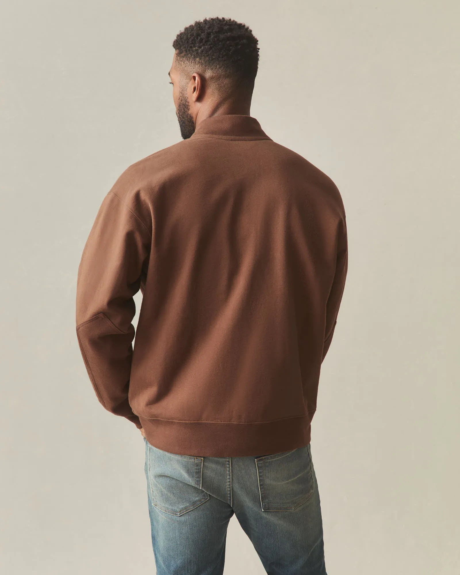 Men's Fleece Bomber Jacket - Cocoa sold by American Giant product image thumbnail 4