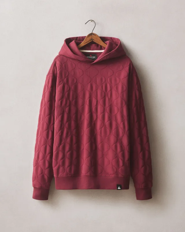 Unisex Heavyweight Onion Stitch Pullover - Pomegranate made by American Giant