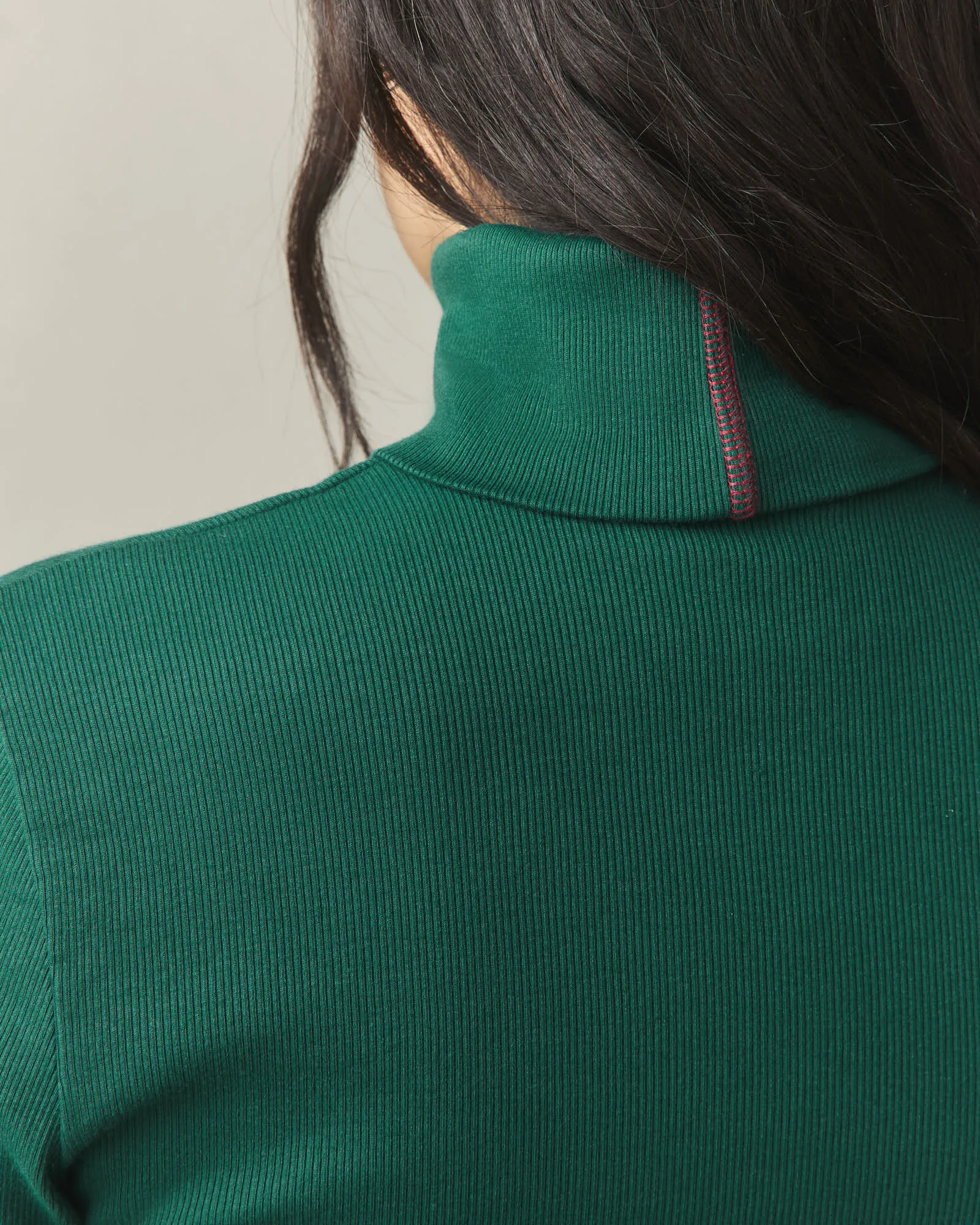 Women's Luxe Rib Turtleneck - Botanical Garden sold by American Giant product image thumbnail 4