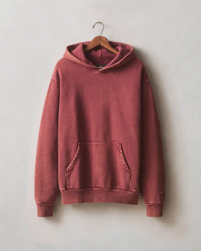 Unisex American Vintage Pullover - Mineral Wash Pomegranate sold by American Giant