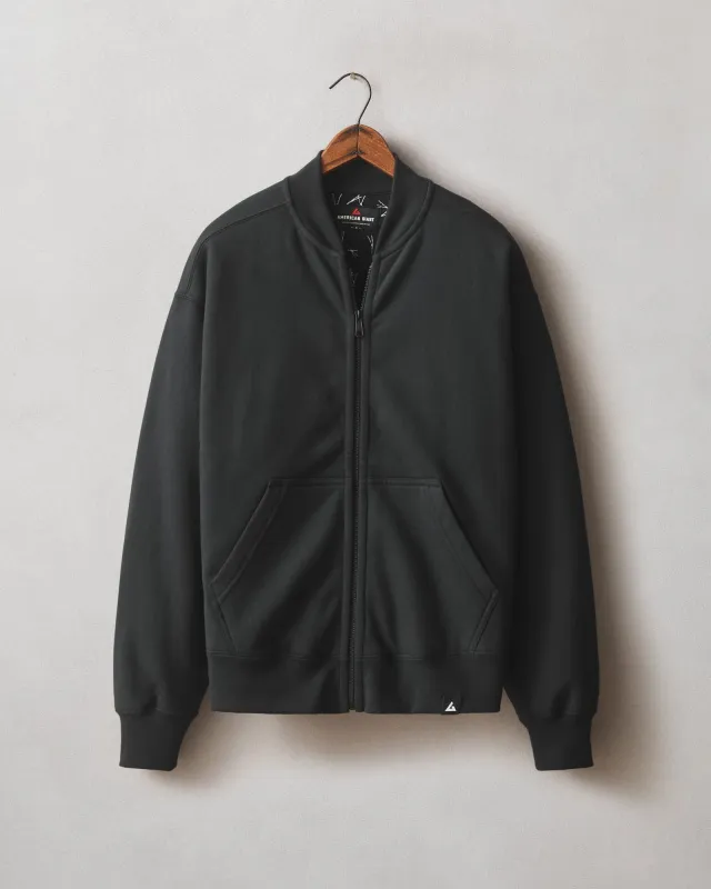 Men's Lined Bomber Jacket - Black sold by American Giant