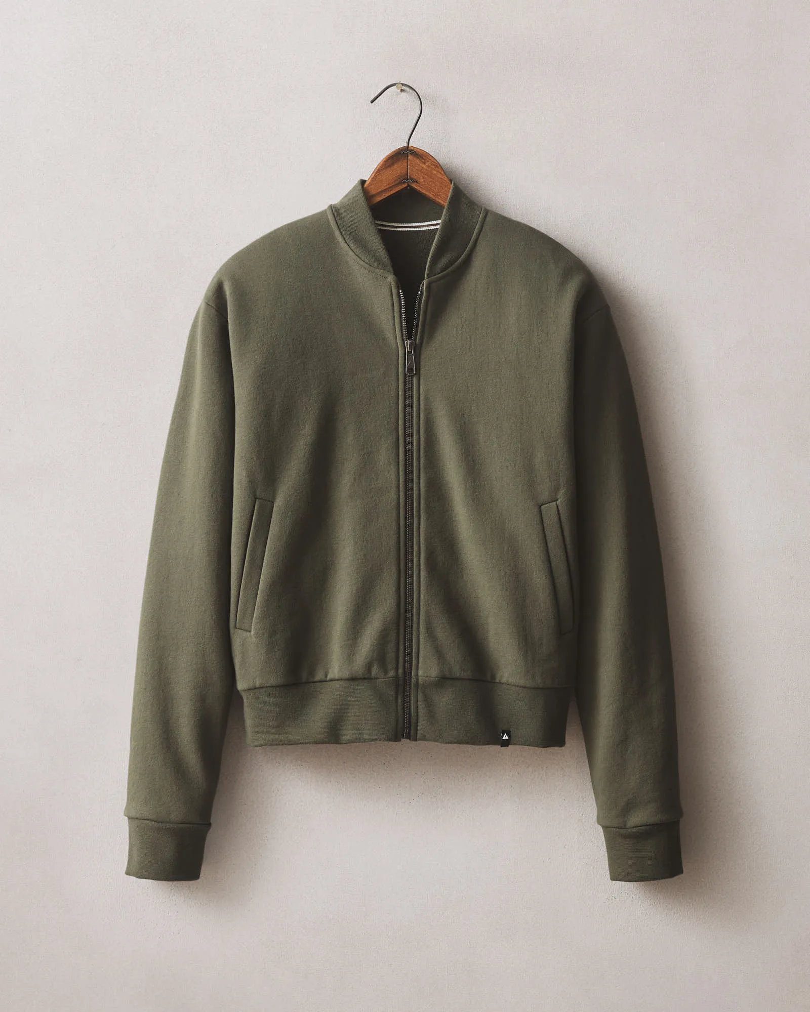 Women's Fleece Bomber Jacket - Loden sold by American Giant