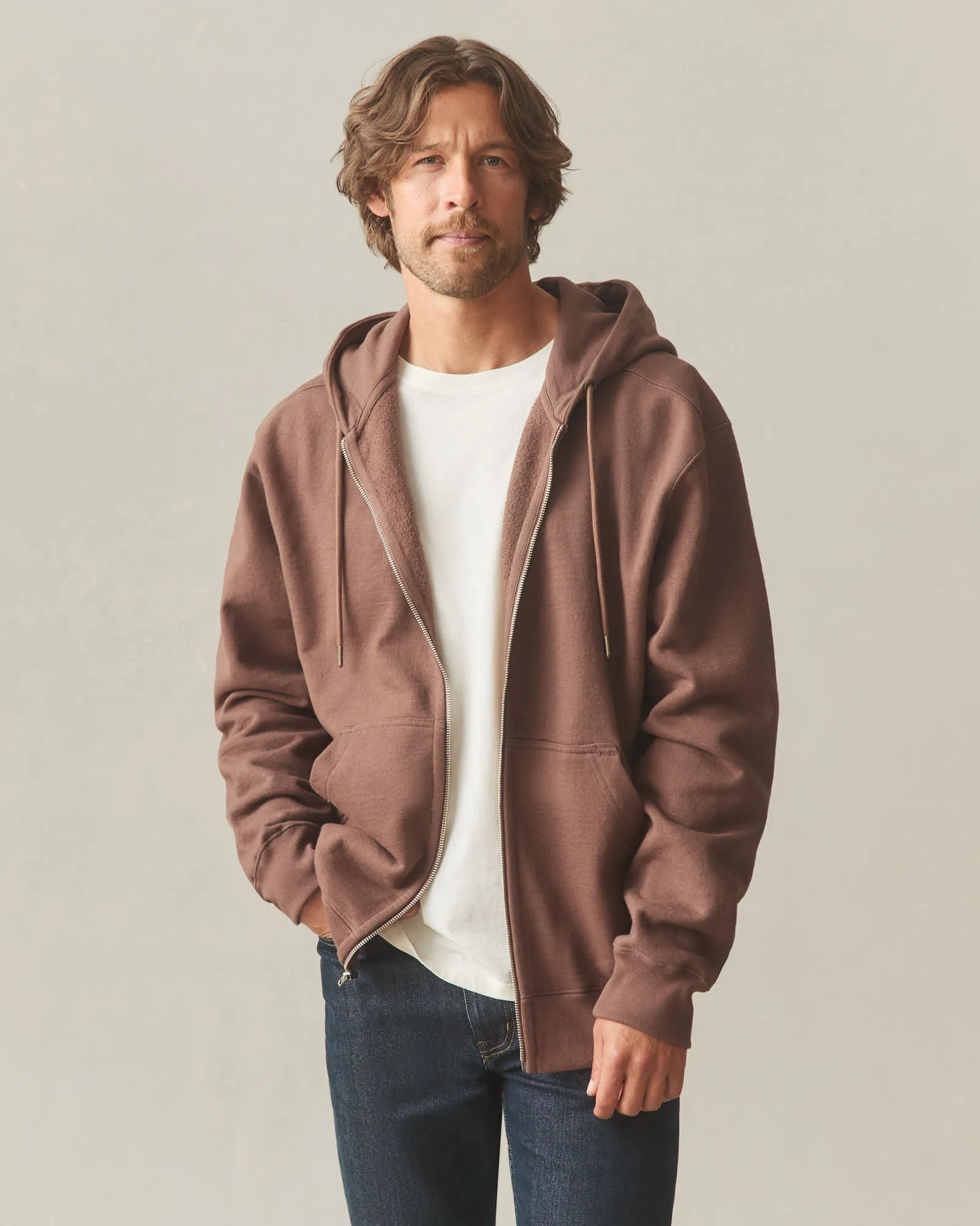Men's Relaxed Classic Full Zip - Soft Silt sold by American Giant product image thumbnail 2