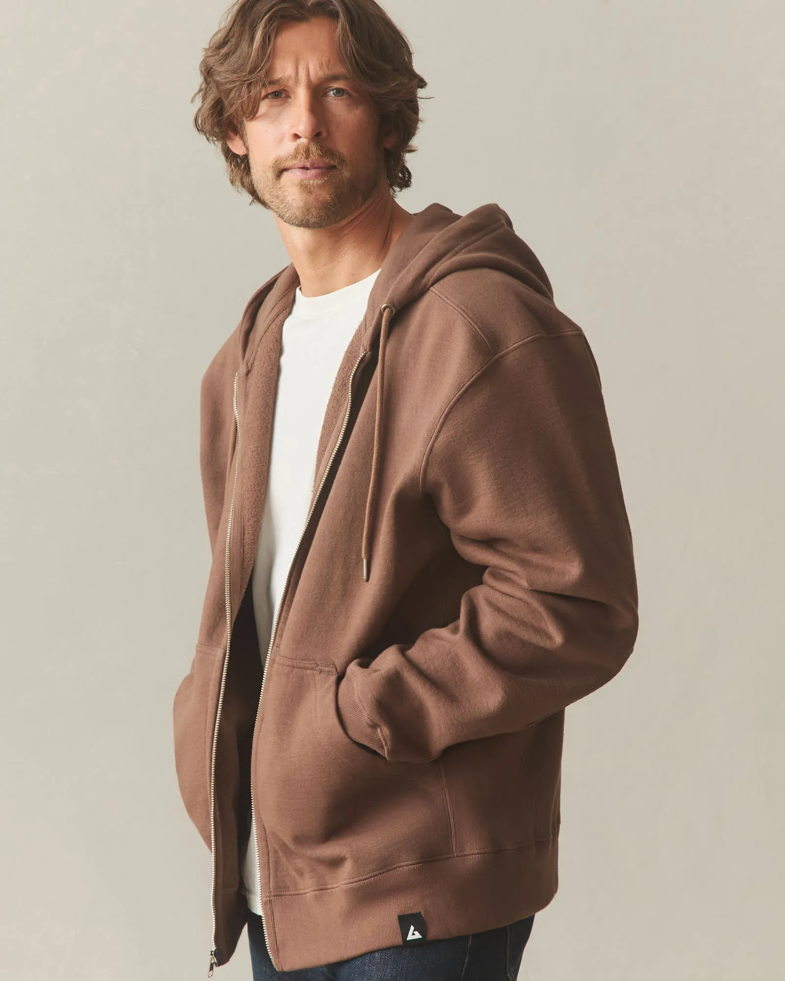Men's Relaxed Classic Full Zip - Soft Silt sold by American Giant product image thumbnail 3