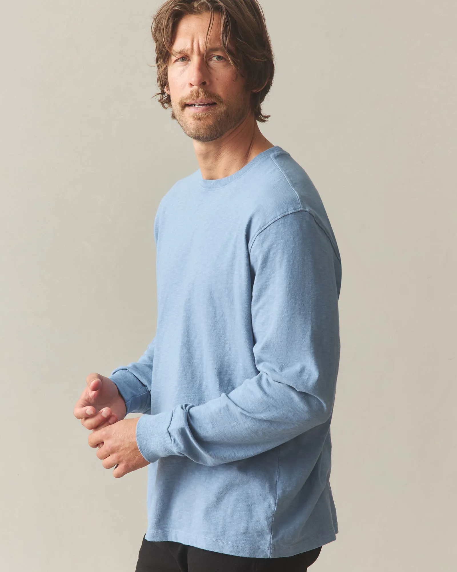 Men's Premium Slub Crew Tee Long Sleeve - Infinity sold by American Giant product image thumbnail 3