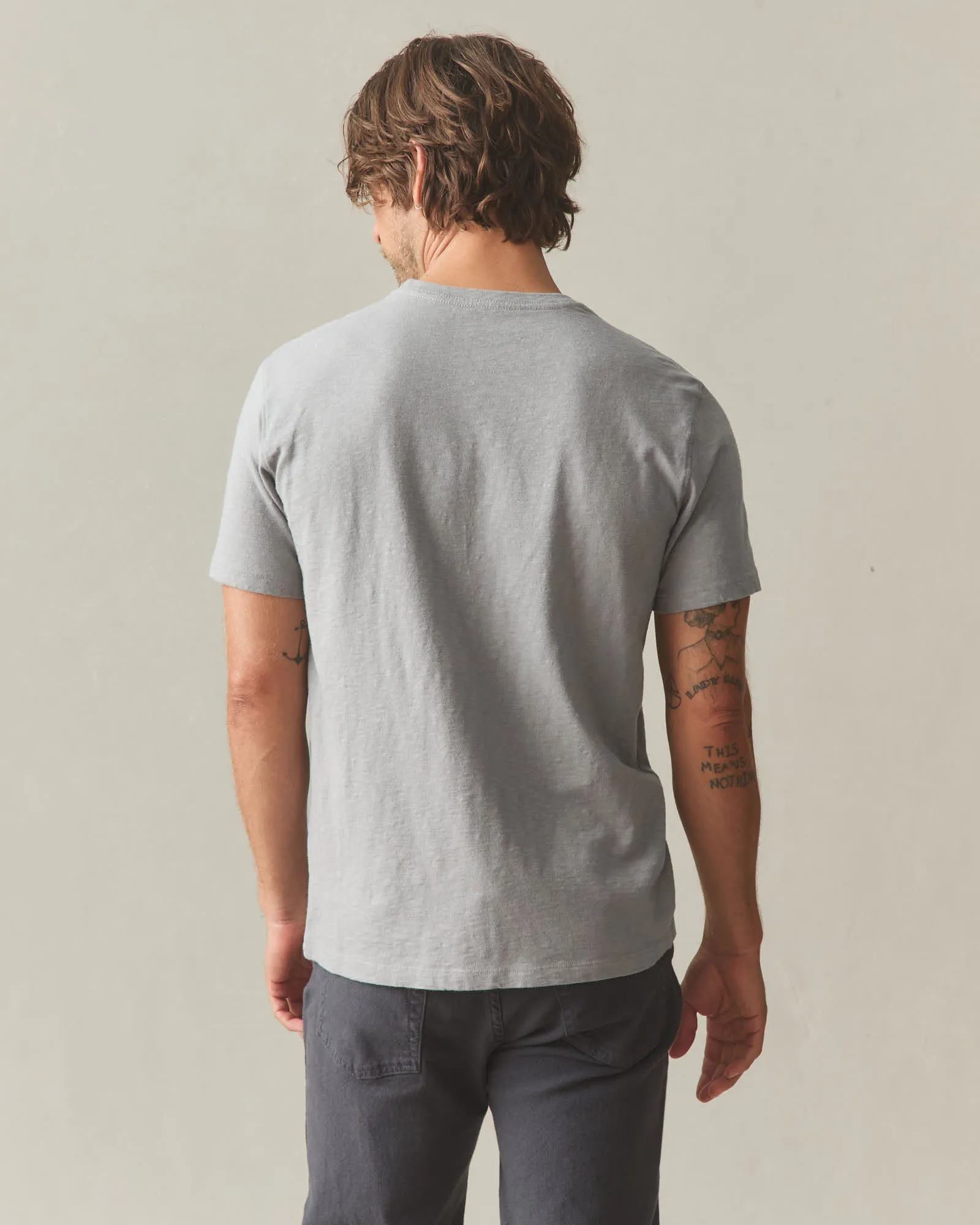 Men's Premium Slub Crew Tee - Sharkskin sold by American Giant product image thumbnail 3